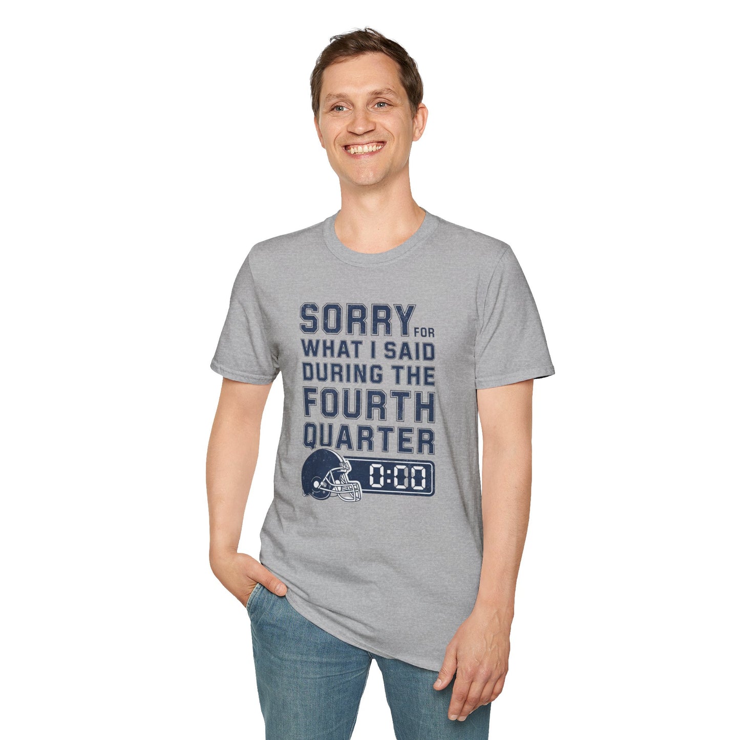 Sorry for What I Said During the Fourth Quarter - T-Shirt Funny Football Shirt - Sports Fan Gift Sunday Football Gear  Fourth Quarter Tee