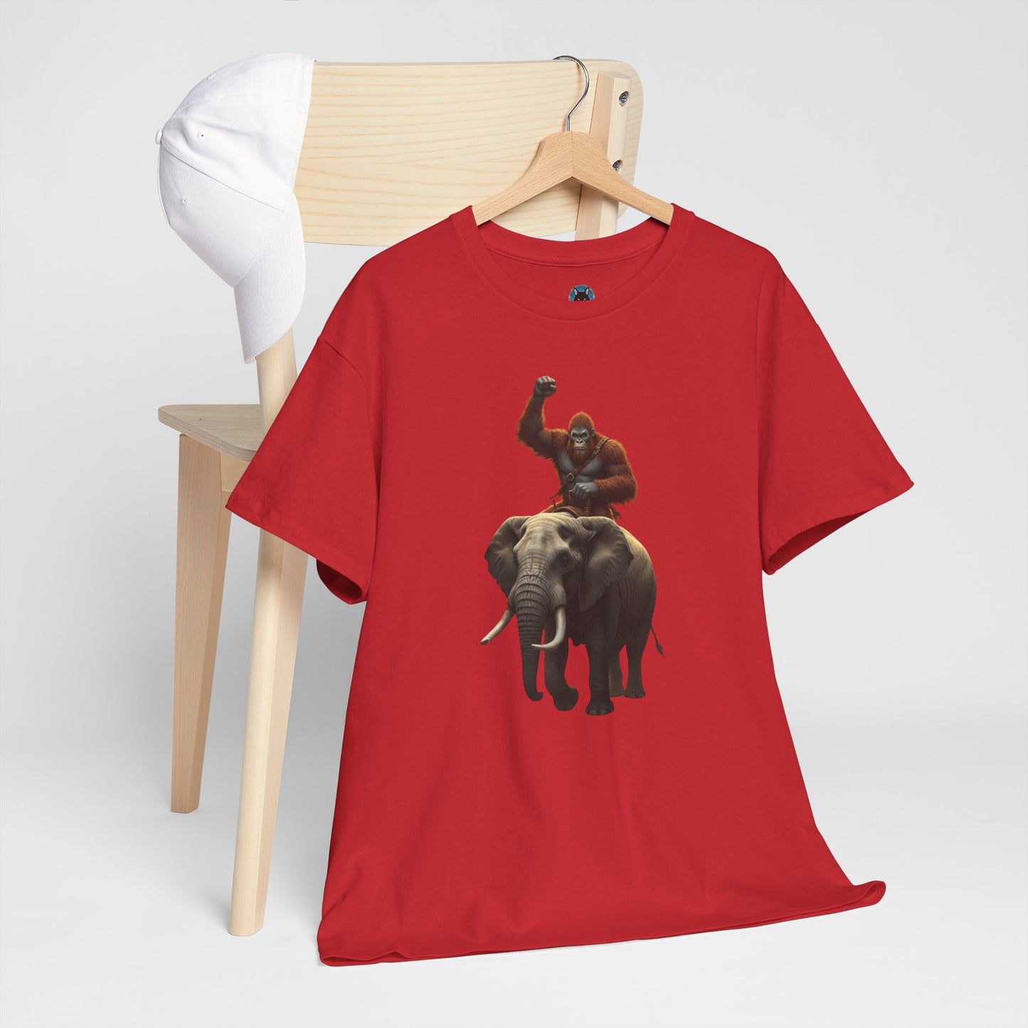 Bigfoot Riding Elephant Unisex T-Shirt
