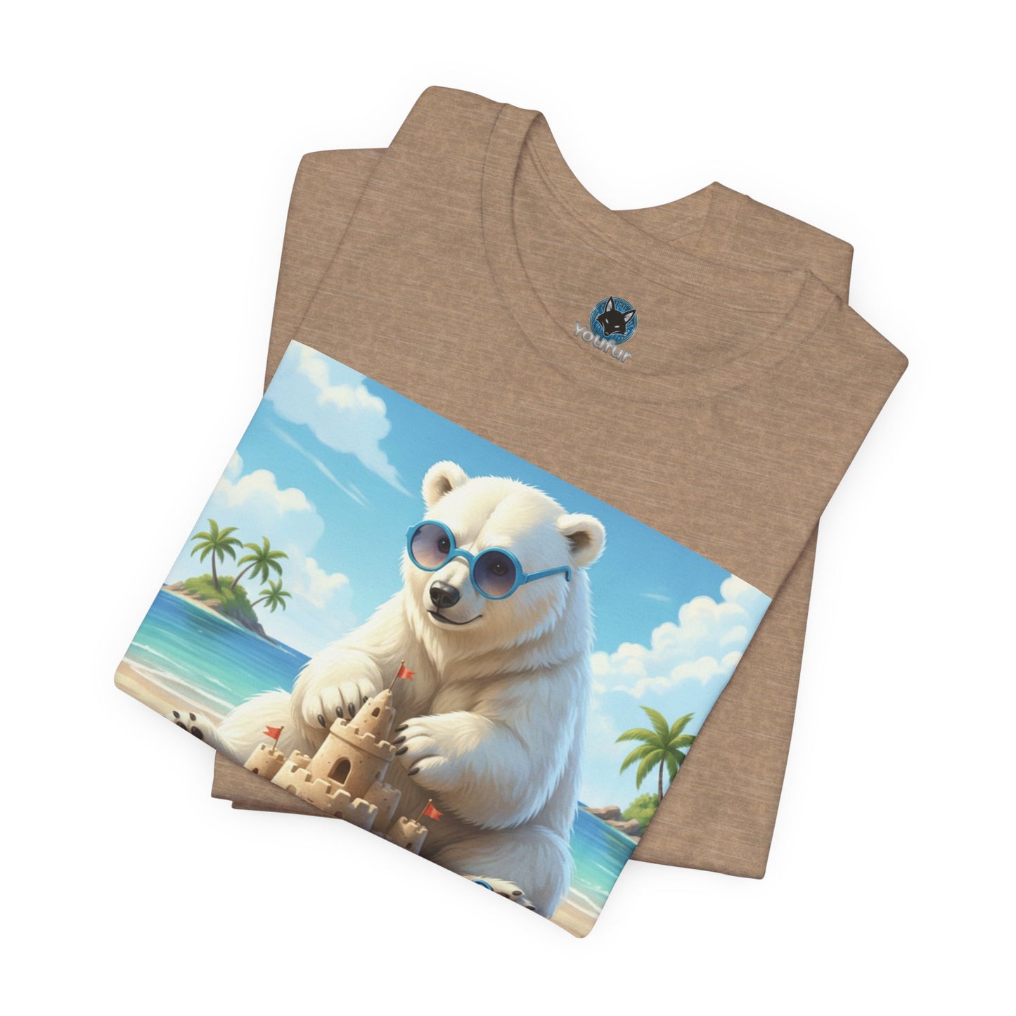 Polar Bear Building a Sand Castle T-shirt