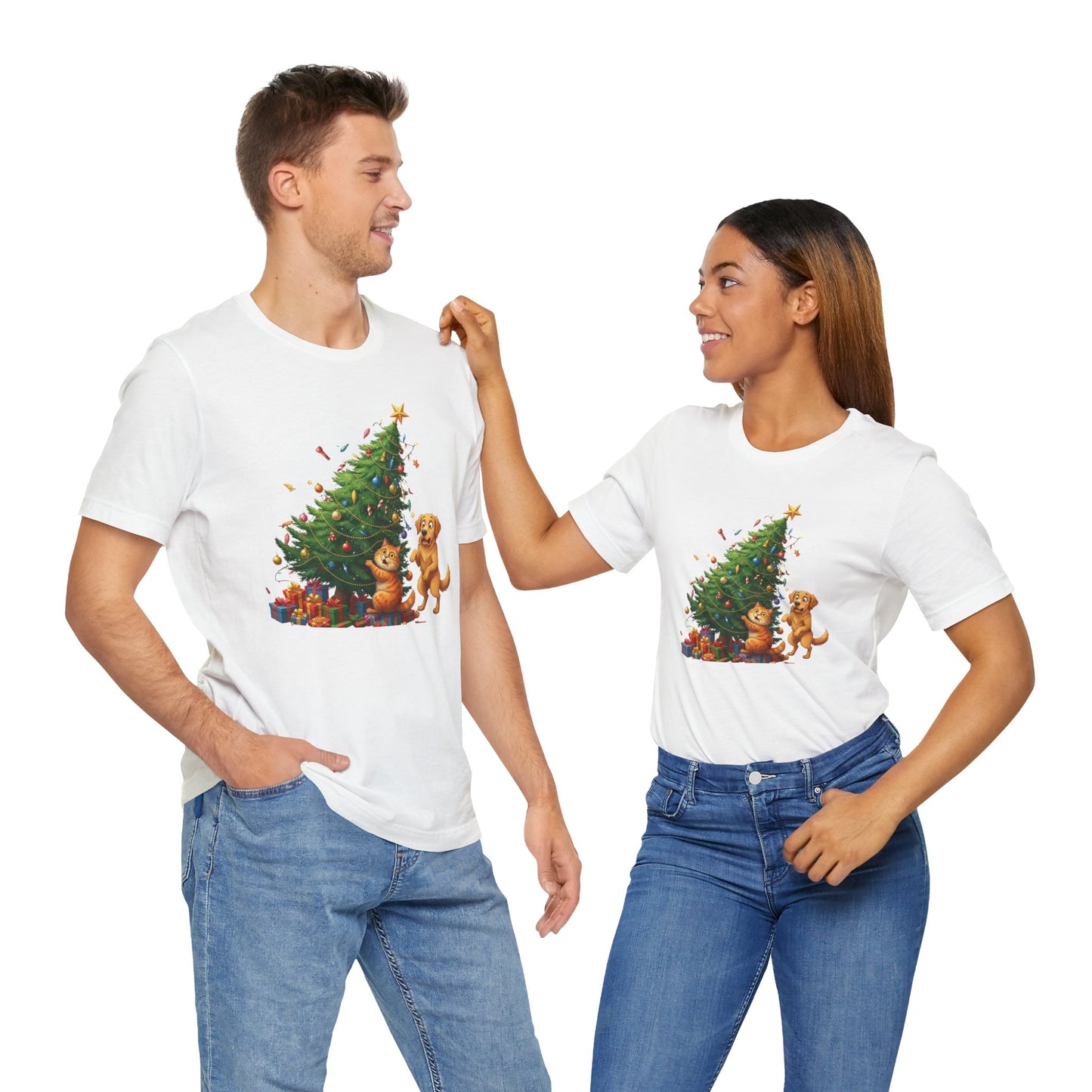 Christmas Cat Unisex T-Shirt