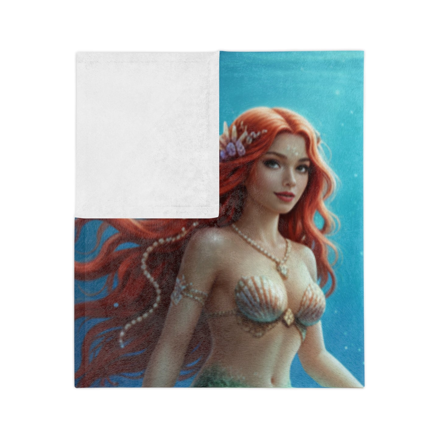 Velveteen Microfiber Blanket - Seductive Mermaids Blanket