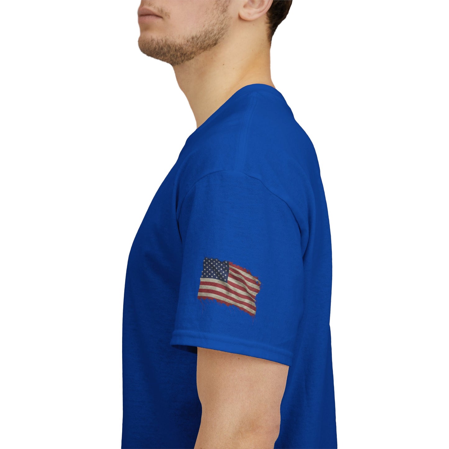Patriotic Tee with Bald Eagle and Flag