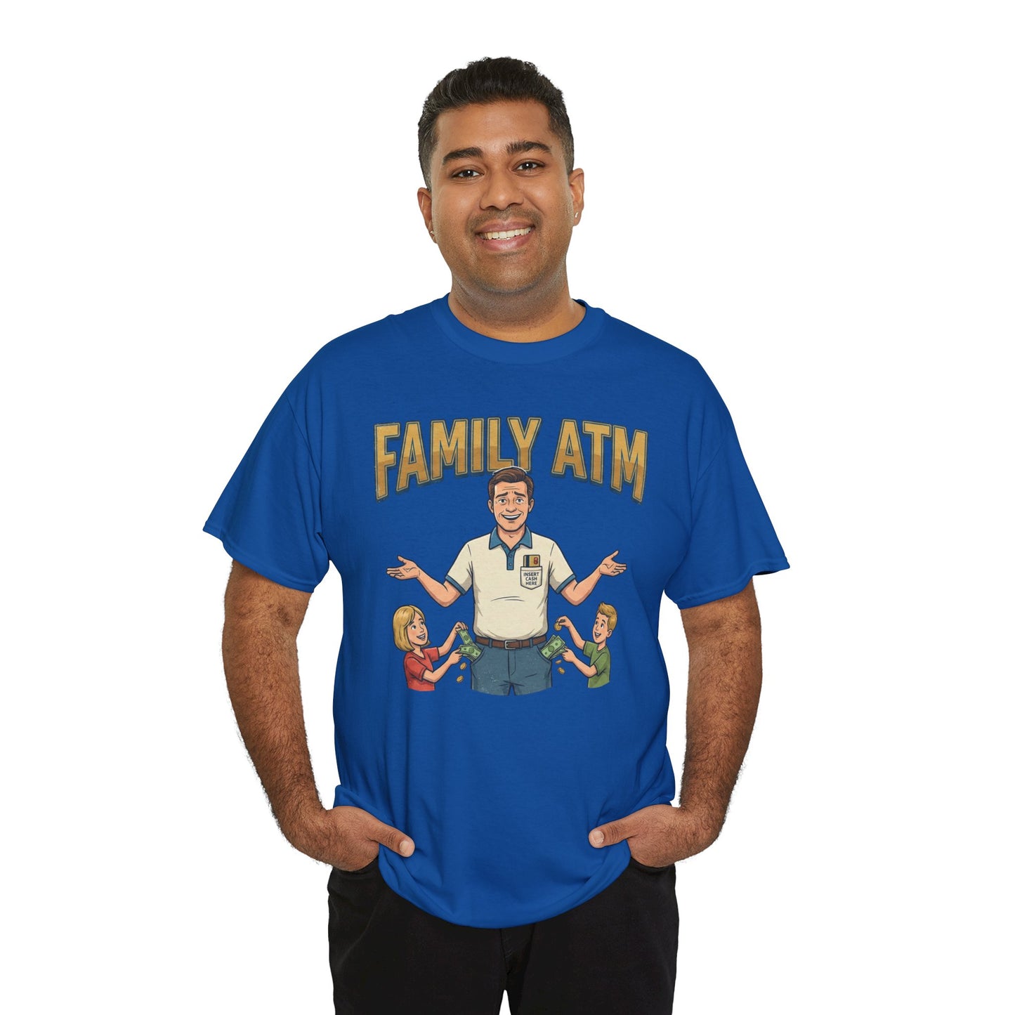 Family ATM Funny Dad Shirt, Father's Day Gift, Husband Birthday Idea, Dad Bank Tee, Humor Top For Men