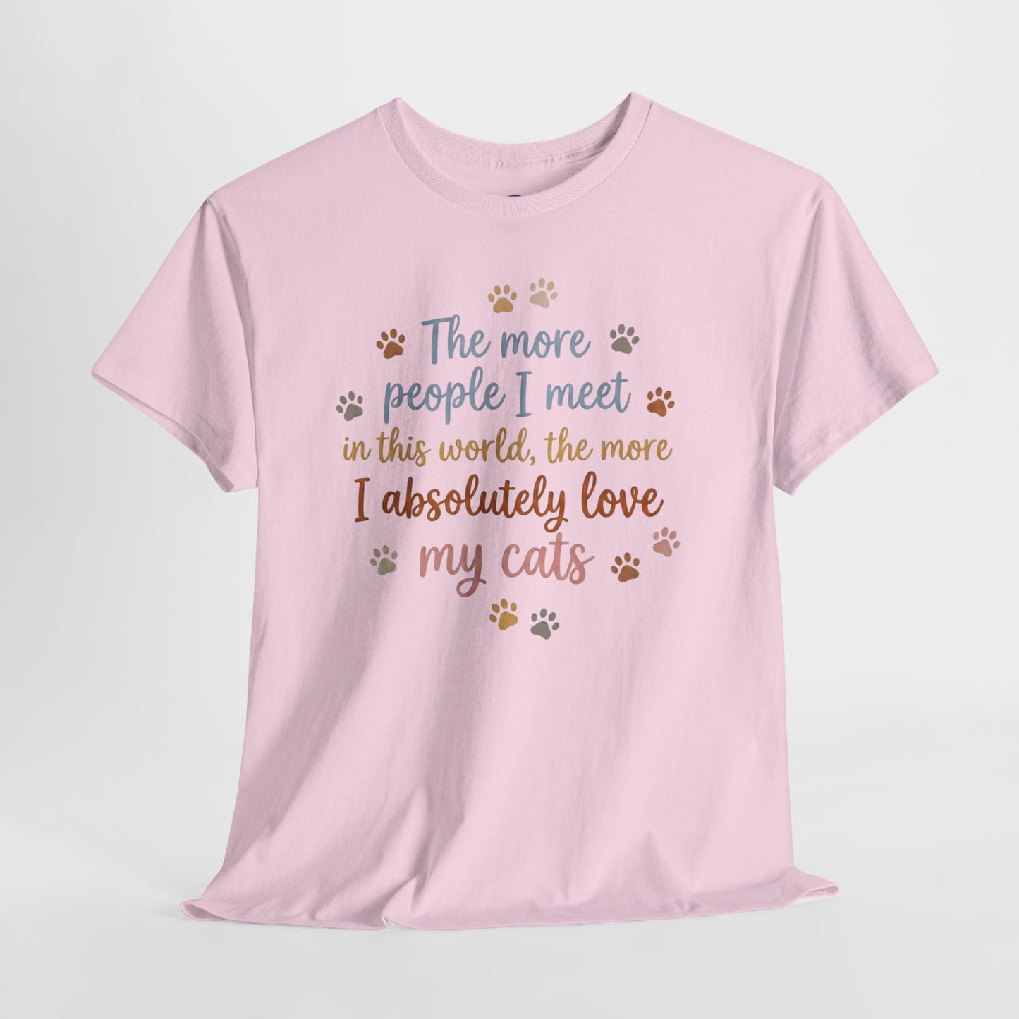 I Absolutely Love My Cats T-Shirt - Cat Paw Print Tee-Funny Cat Lover Shirt- Anti Social Cat Lady Tee Cute -Kitten Owner Apparel