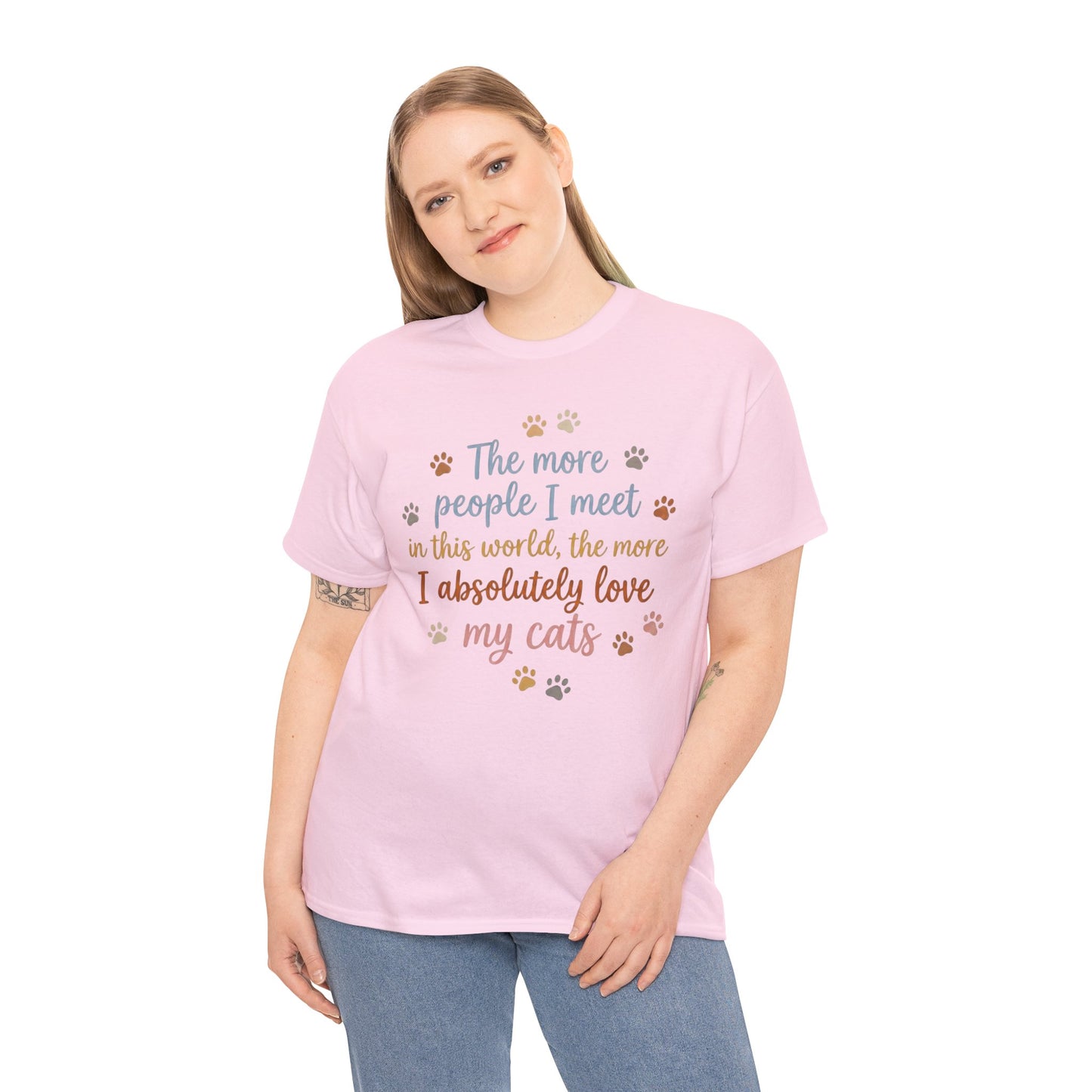 I Absolutely Love My Cats T-Shirt - Cat Paw Print Tee-Funny Cat Lover Shirt- Anti Social Cat Lady Tee Cute -Kitten Owner Apparel