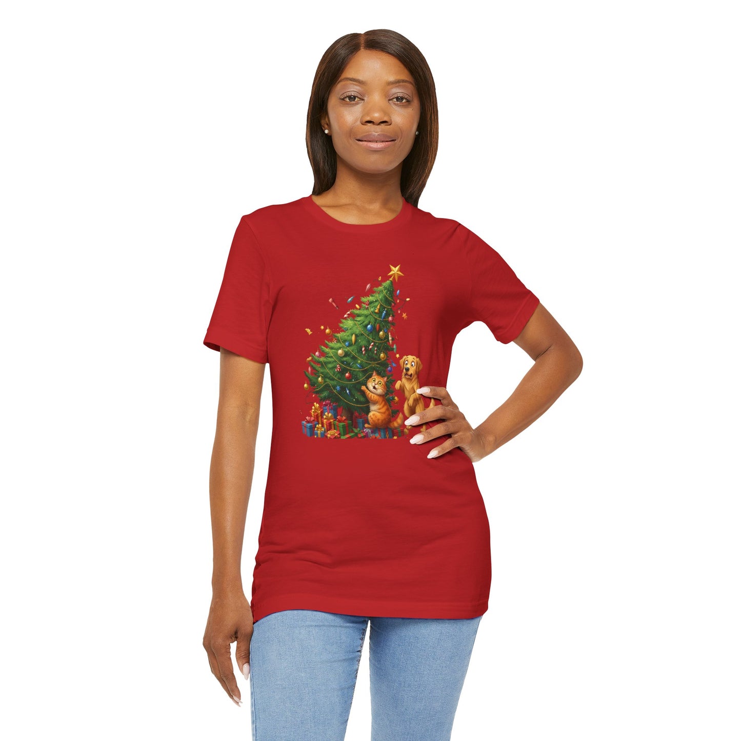 Christmas Cat Unisex T-Shirt