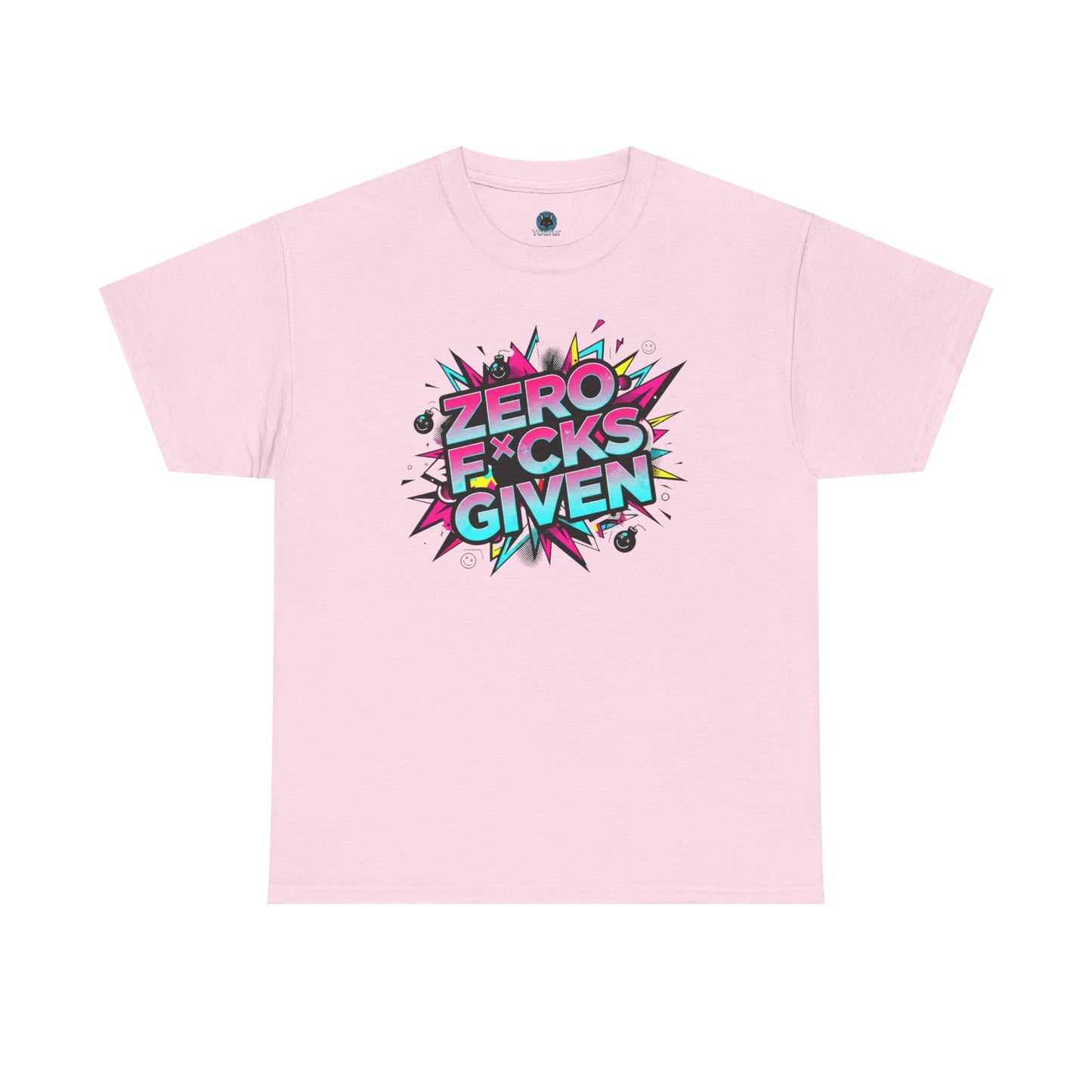 Zero F*cks Given Graphic  | Retro Pop Art Statement Shirt