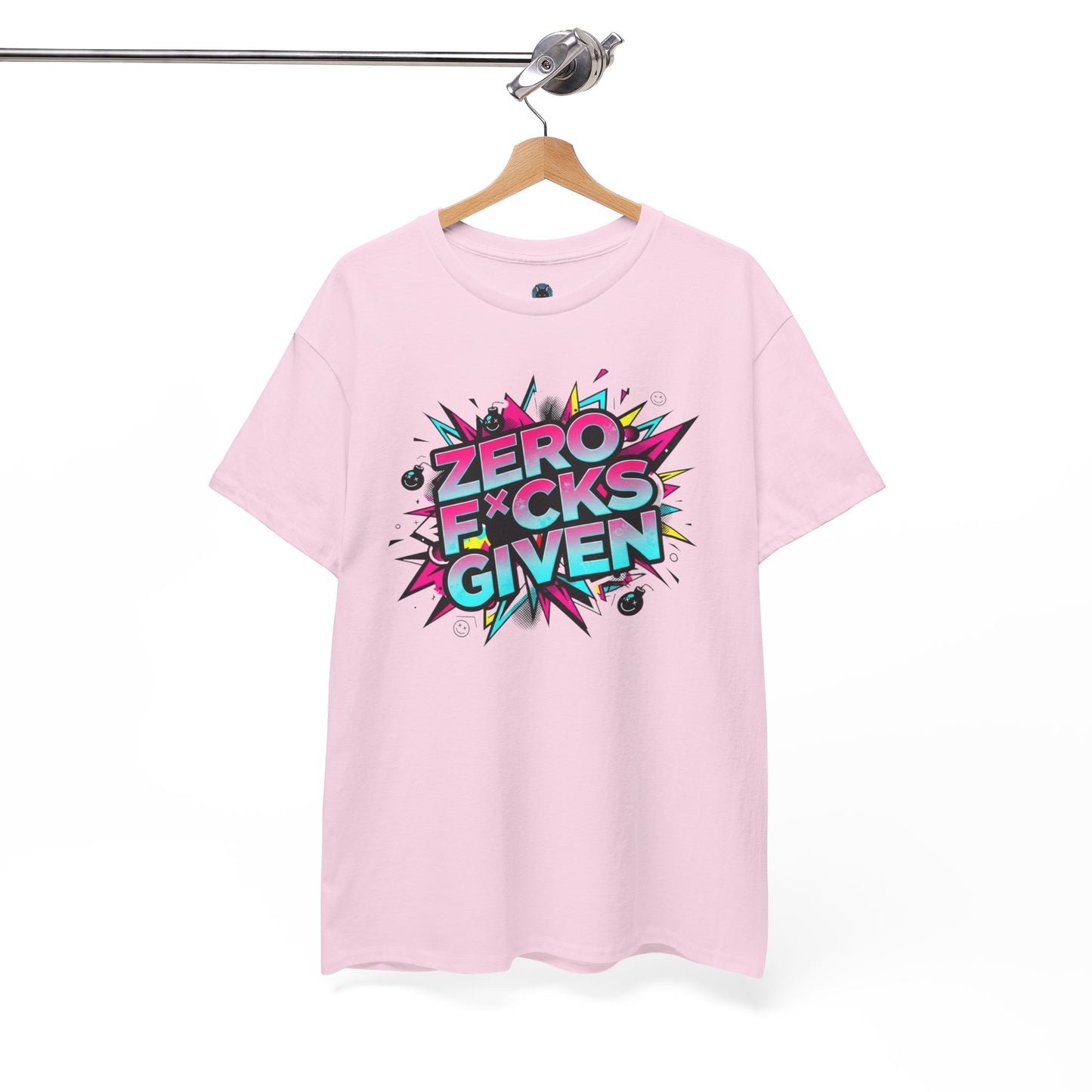 Zero F*cks Given Graphic  | Retro Pop Art Statement Shirt