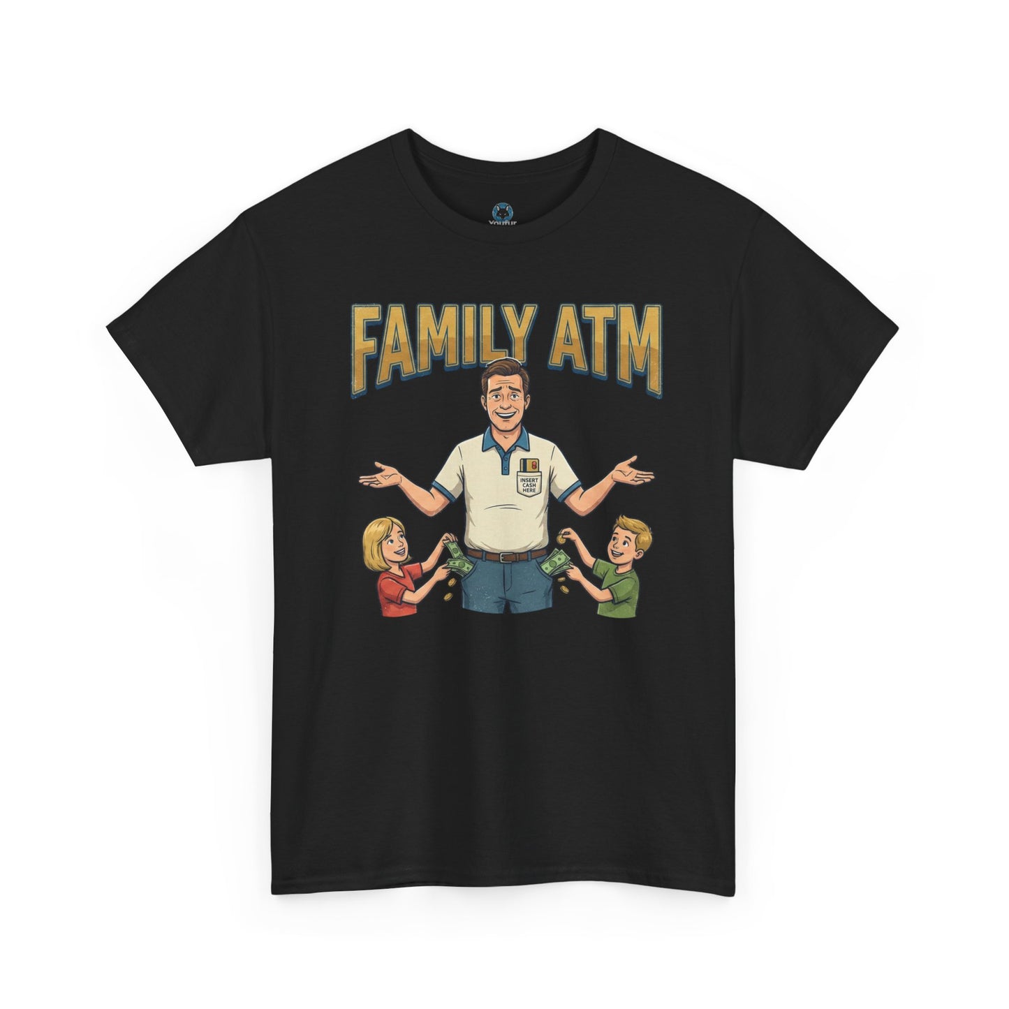 Family ATM Funny Dad Shirt, Father's Day Gift, Husband Birthday Idea, Dad Bank Tee, Humor Top For Men