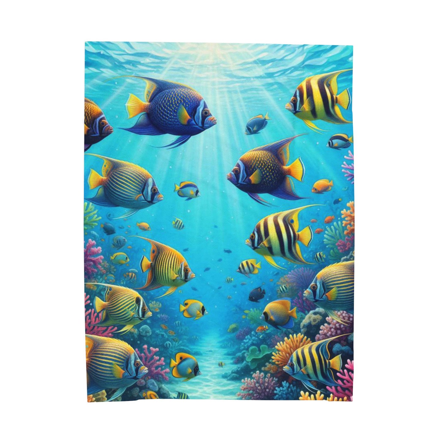 Plush Blanket Sea Life Theme