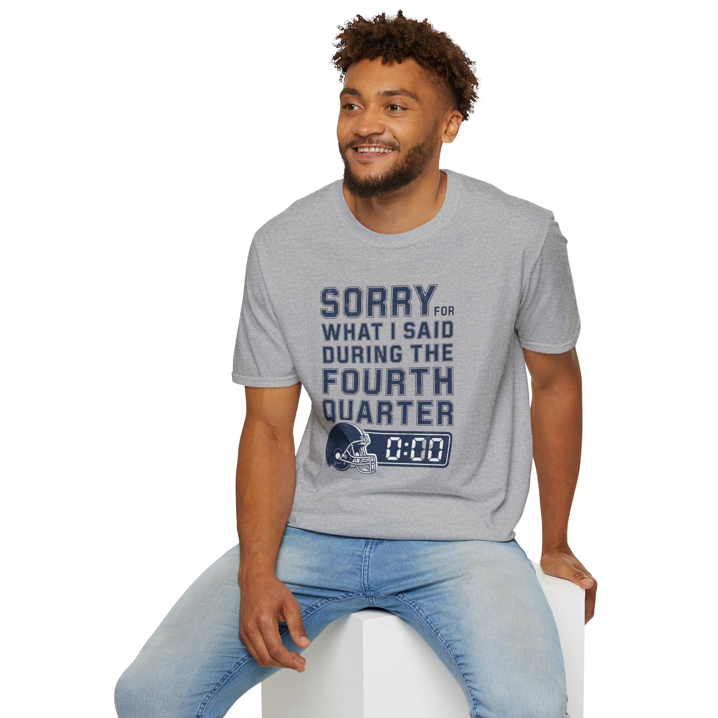 Sorry for What I Said During the Fourth Quarter - T-Shirt Funny Football Shirt - Sports Fan Gift Sunday Football Gear  Fourth Quarter Tee