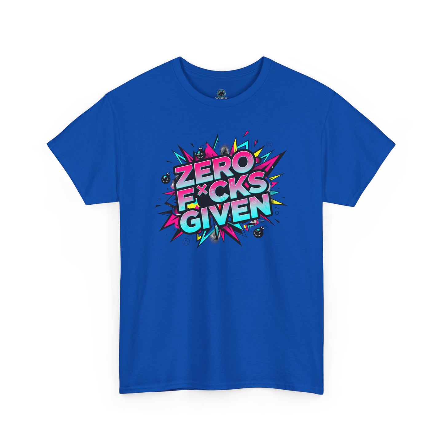 Zero F*cks Given Graphic  | Retro Pop Art Statement Shirt