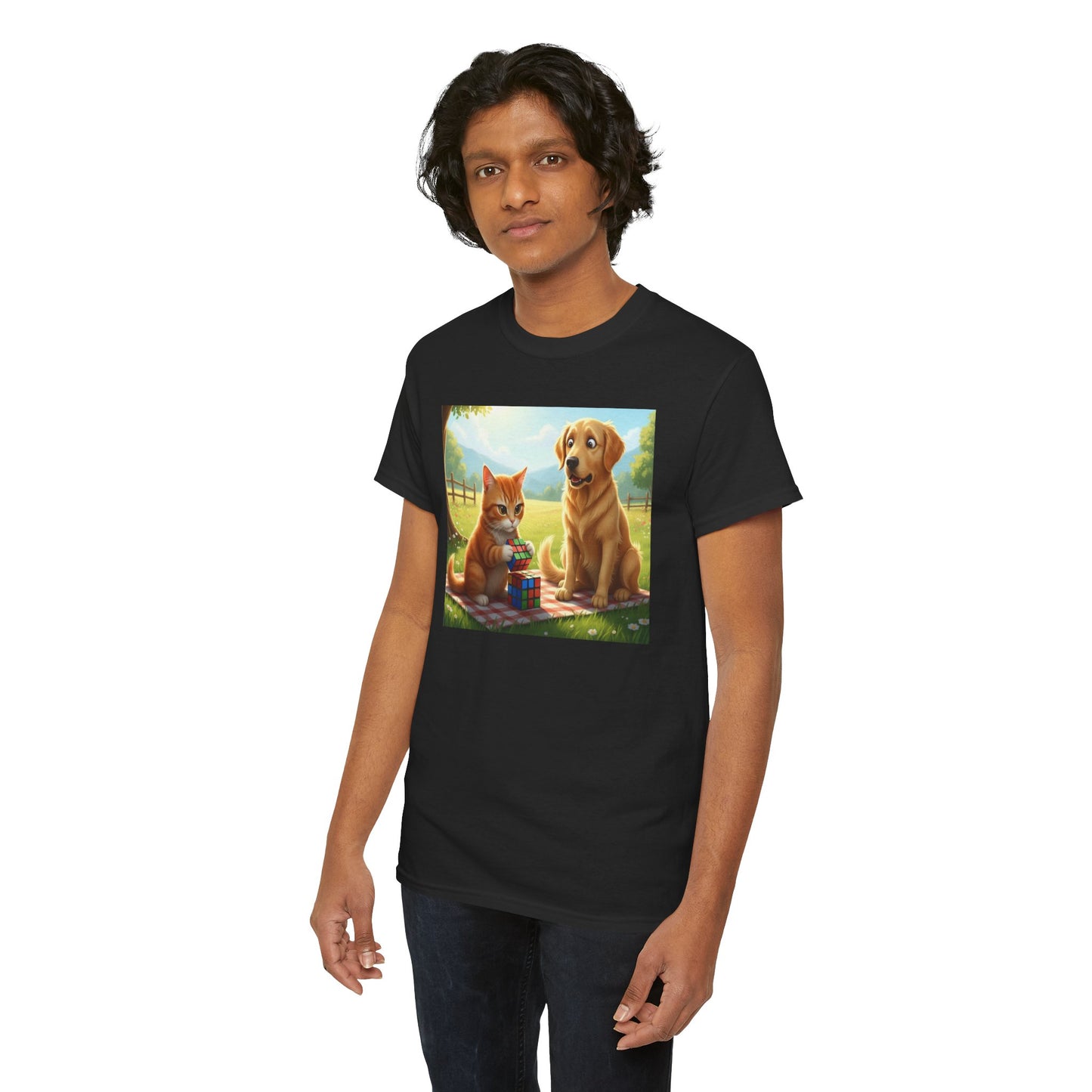 Cat and Dog Rubik's Cube T-Shirt