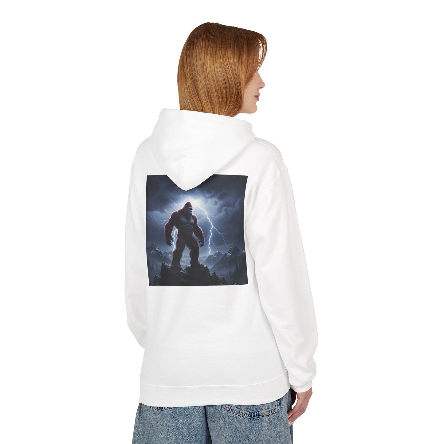 Hoodie - Bigfoot Standing Tall in the Storm