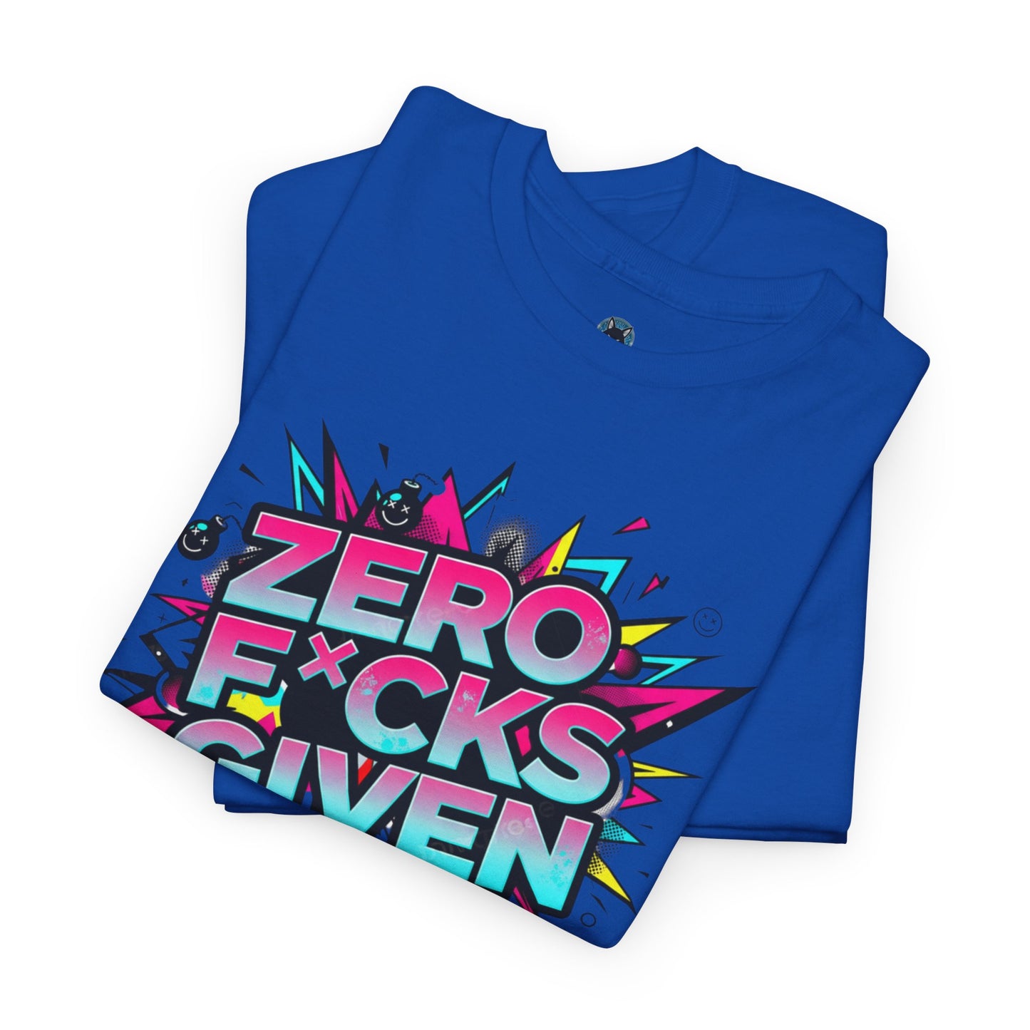 Zero F*cks Given Graphic  | Retro Pop Art Statement Shirt