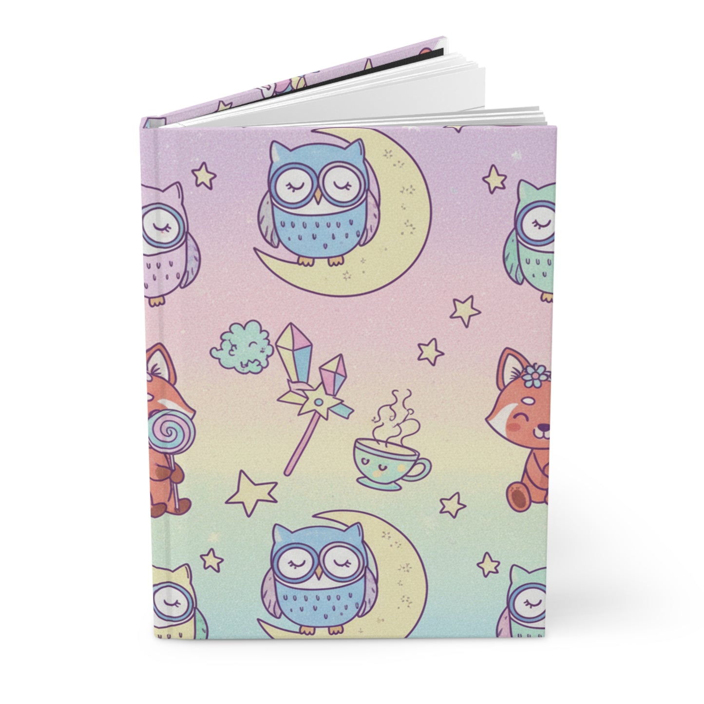 Hardcover Journal Unicorn Owl Matte