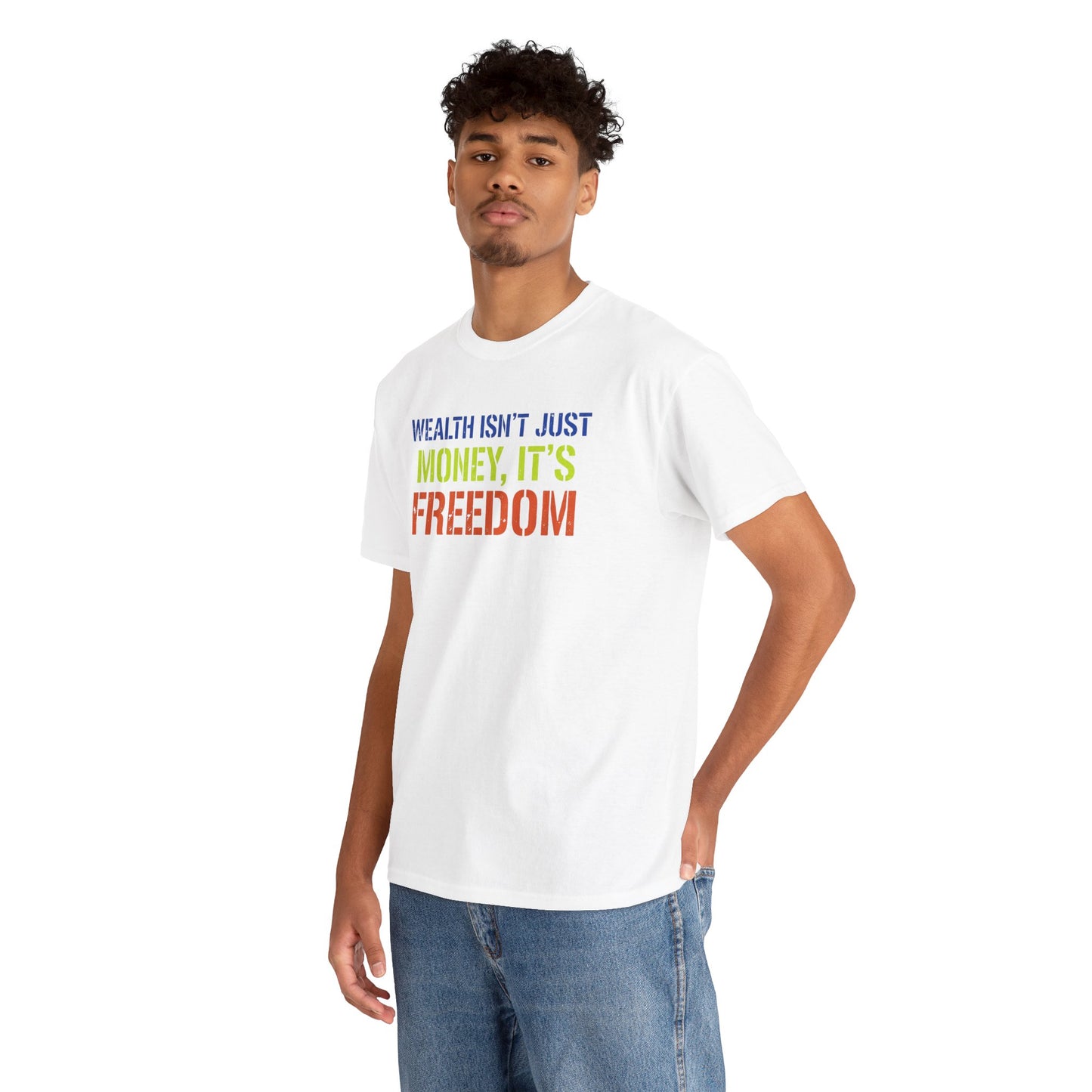 Wealth Is Freedom Shirt - Financial Independence Gift - Entrepreneur Motivation Tee - Money Mindset Top - Hustle Apparel