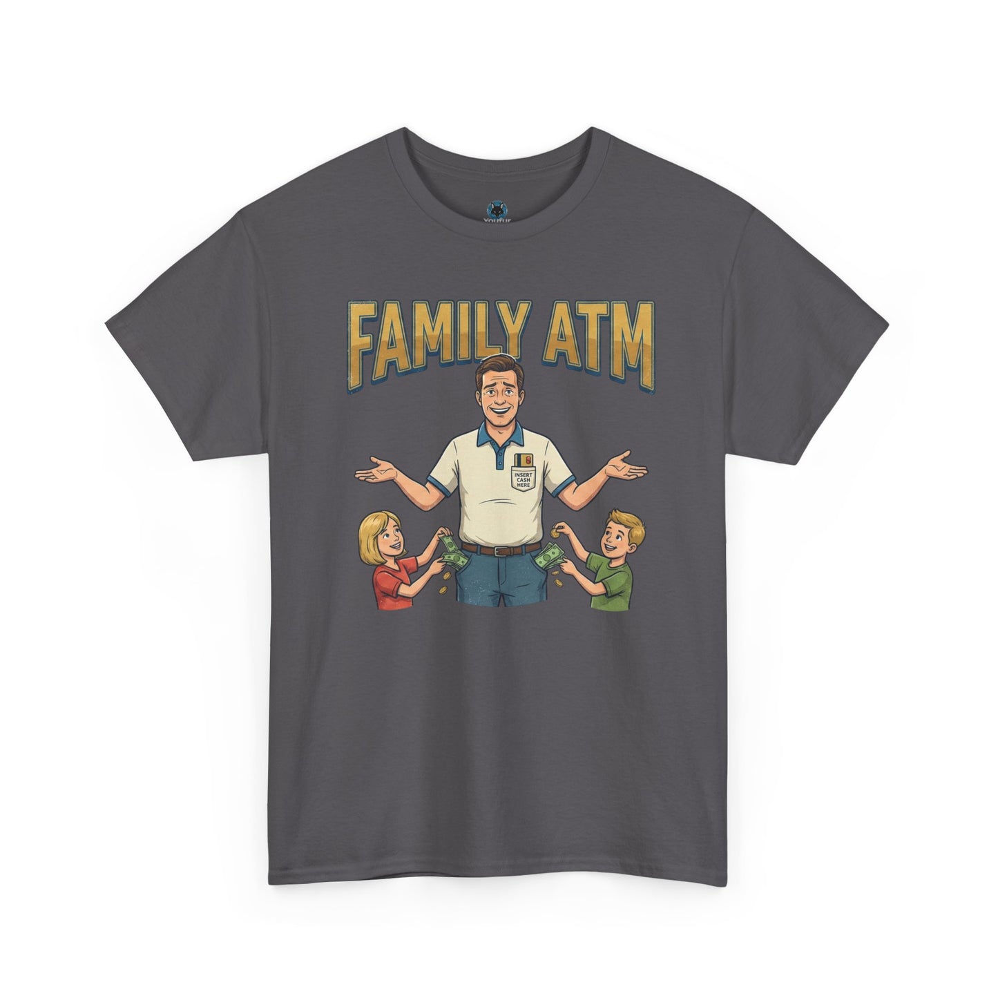 Family ATM Funny Dad Shirt, Father's Day Gift, Husband Birthday Idea, Dad Bank Tee, Humor Top For Men