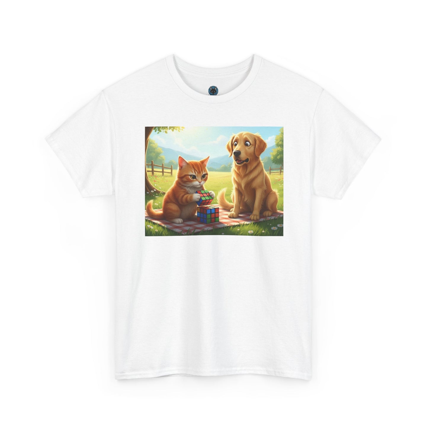 Cat and Dog Rubik's Cube T-Shirt