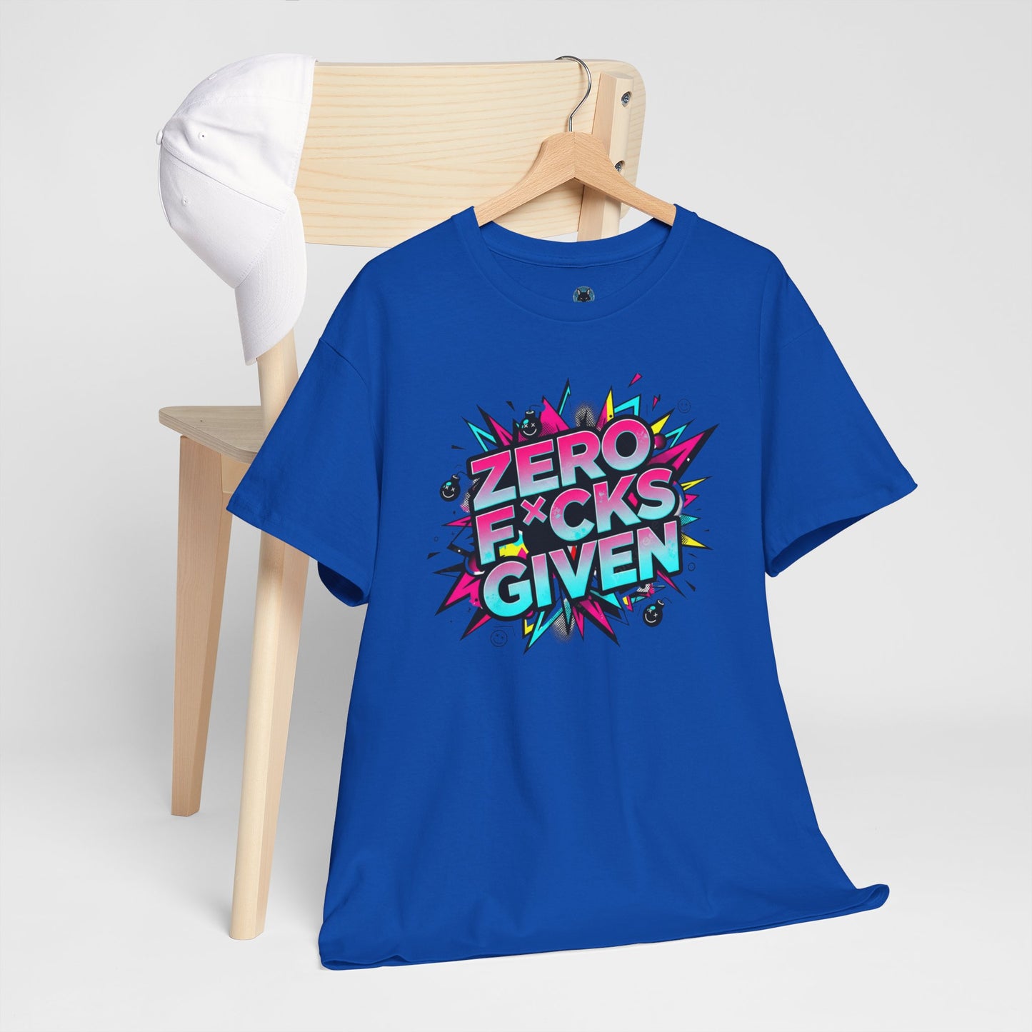 Zero F*cks Given Graphic  | Retro Pop Art Statement Shirt