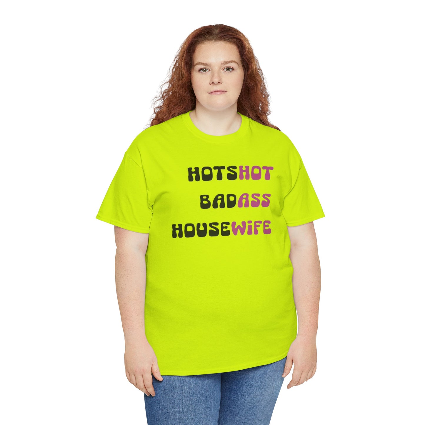 Hotshot Badass Housewife Shirt - Retro Mom Gift - Sassy Wife Tee - Groovy Womens Top - Funny Mothers Day