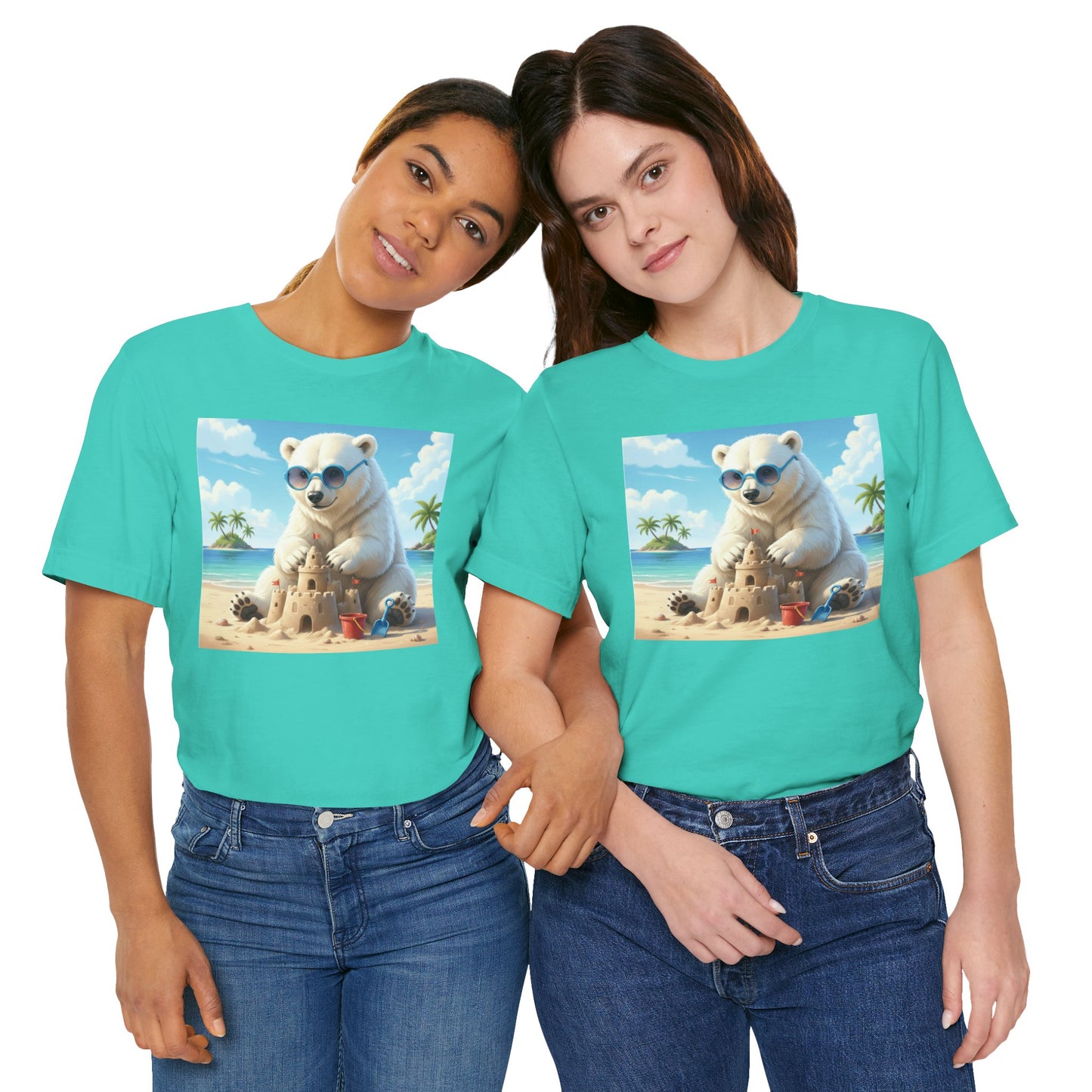 Polar Bear Building a Sand Castle T-shirt