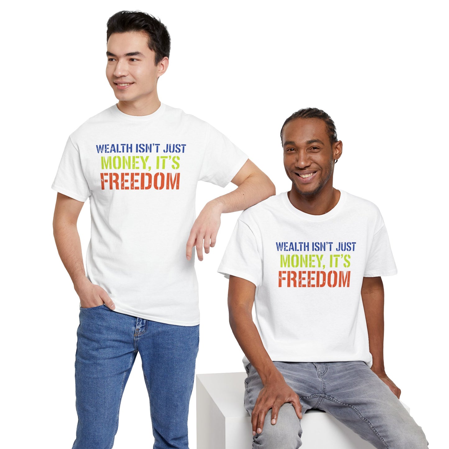 Wealth Is Freedom Shirt - Financial Independence Gift - Entrepreneur Motivation Tee - Money Mindset Top - Hustle Apparel