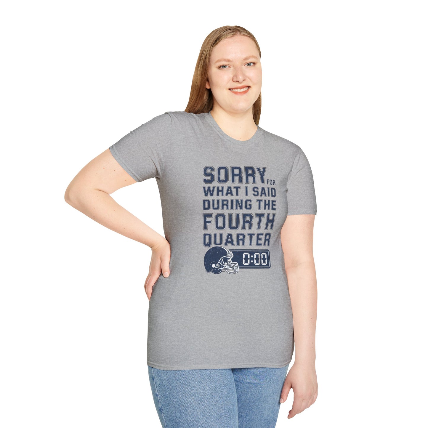 Sorry for What I Said During the Fourth Quarter - T-Shirt Funny Football Shirt - Sports Fan Gift Sunday Football Gear  Fourth Quarter Tee