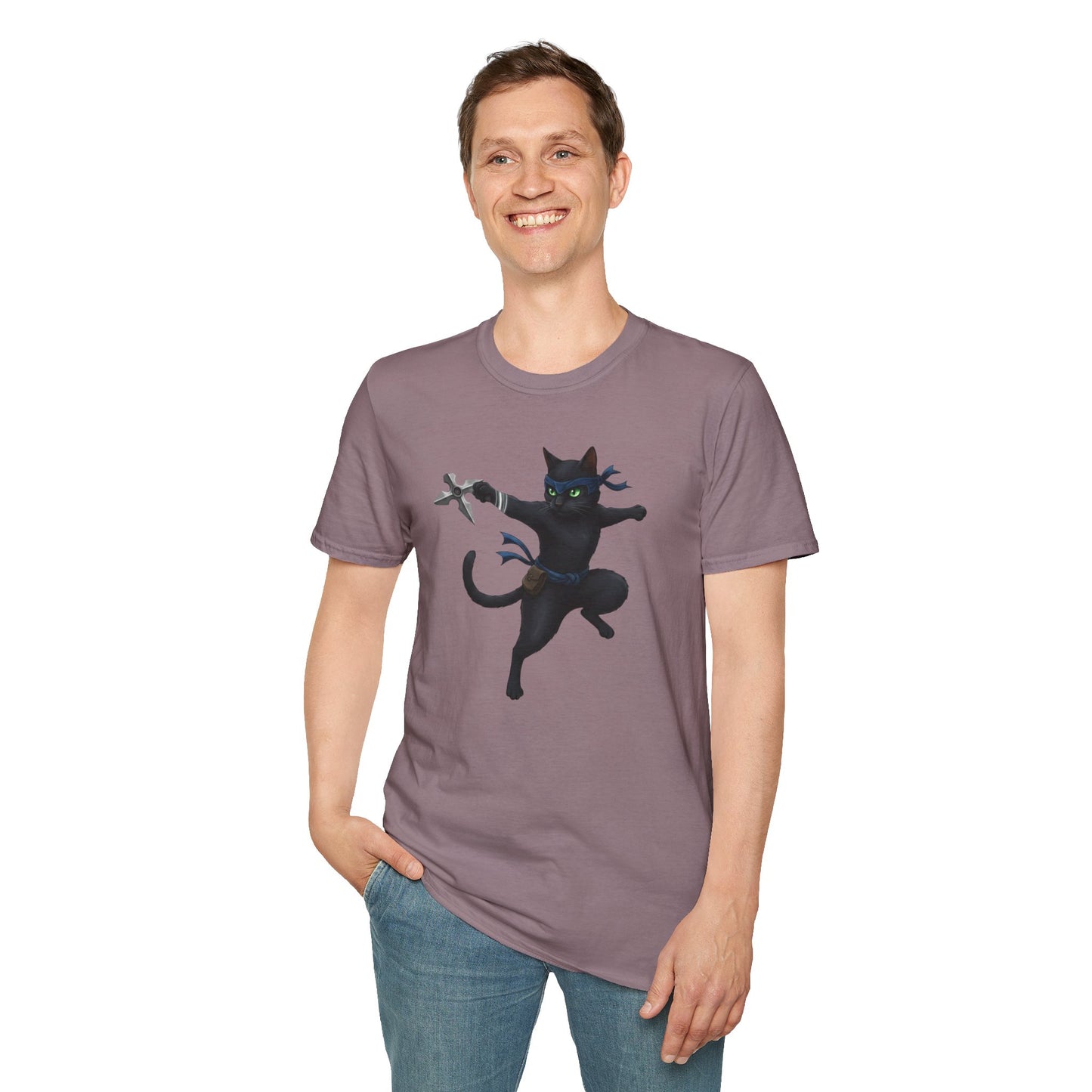 Cat Throwing Chinese Star T-shirt