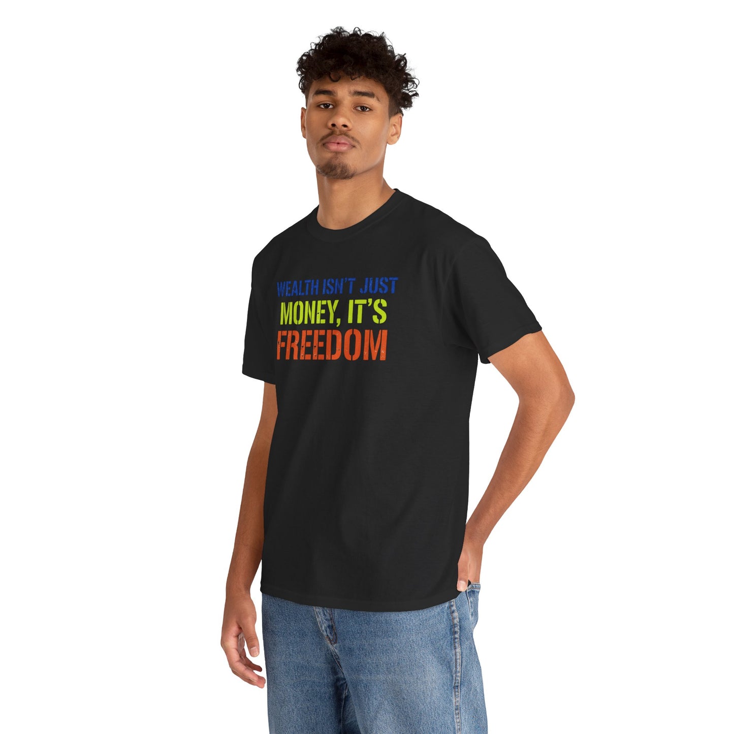Wealth Is Freedom Shirt - Financial Independence Gift - Entrepreneur Motivation Tee - Money Mindset Top - Hustle Apparel
