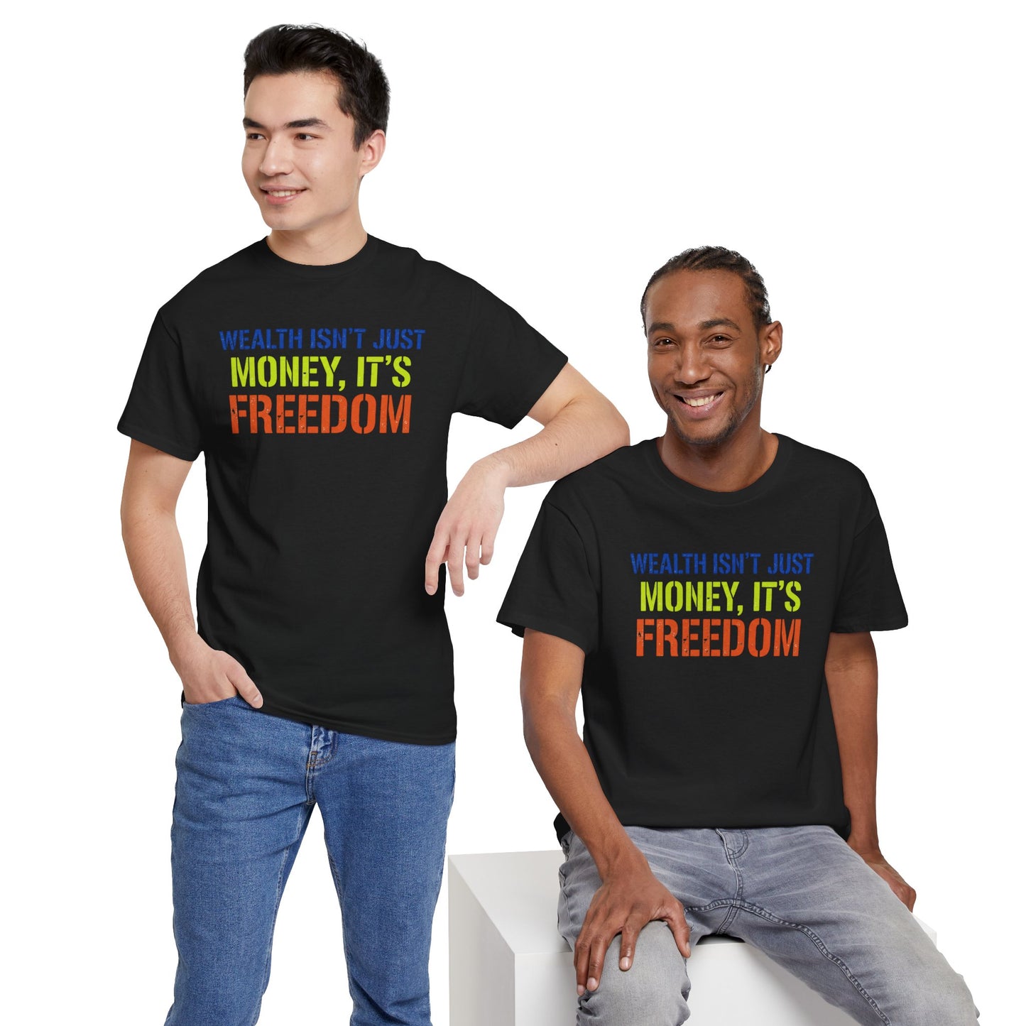 Wealth Is Freedom Shirt - Financial Independence Gift - Entrepreneur Motivation Tee - Money Mindset Top - Hustle Apparel