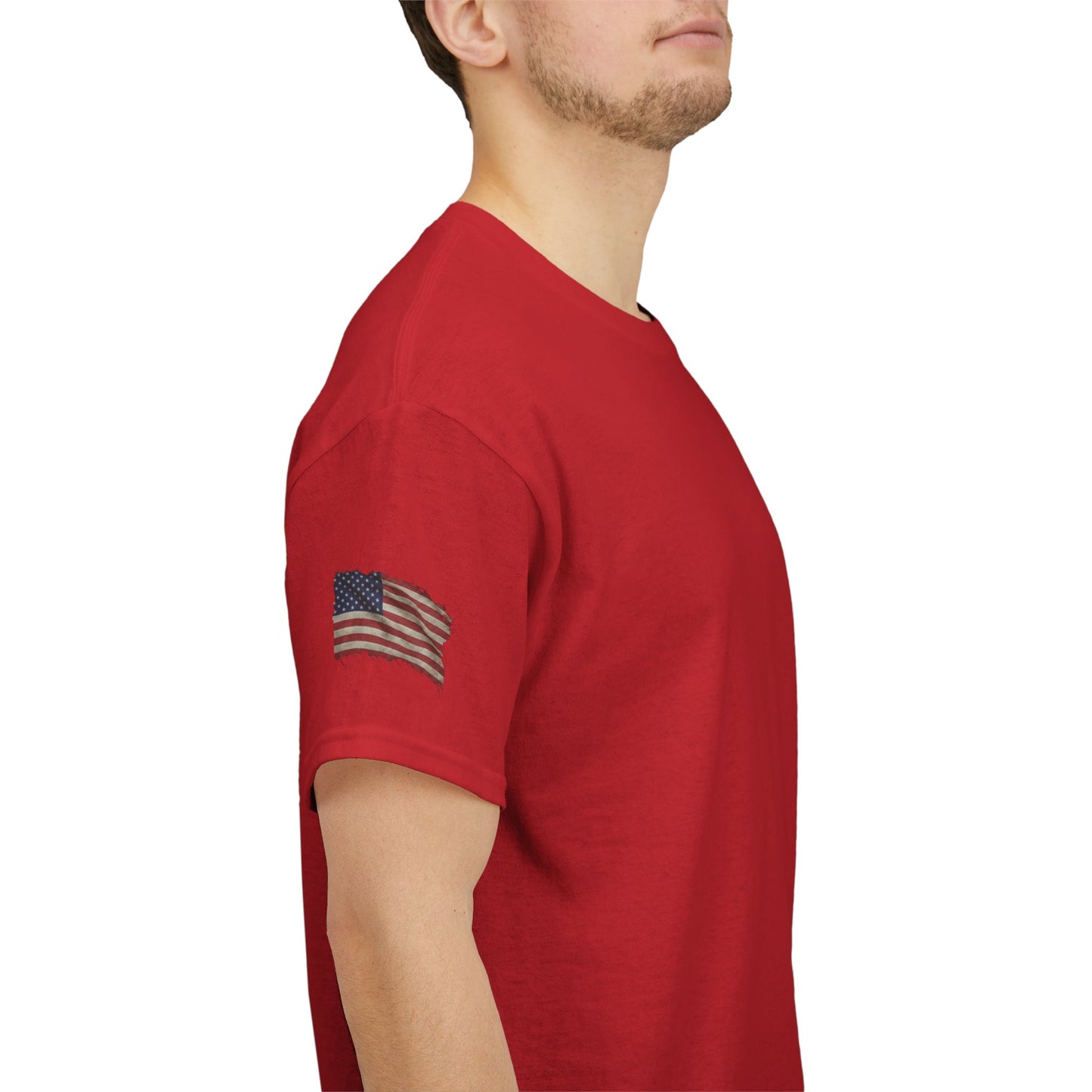 Patriotic Tee with Bald Eagle and Flag