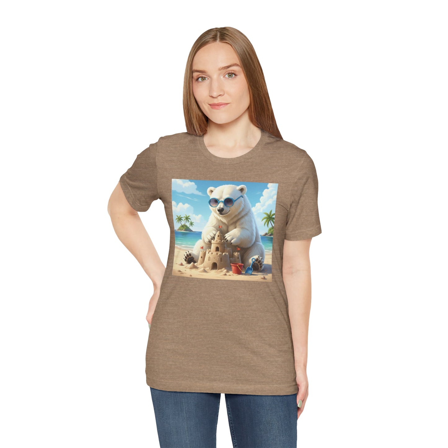 Polar Bear Building a Sand Castle T-shirt