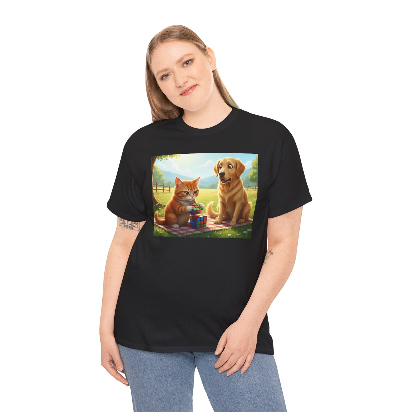 Cat and Dog Rubik's Cube T-Shirt
