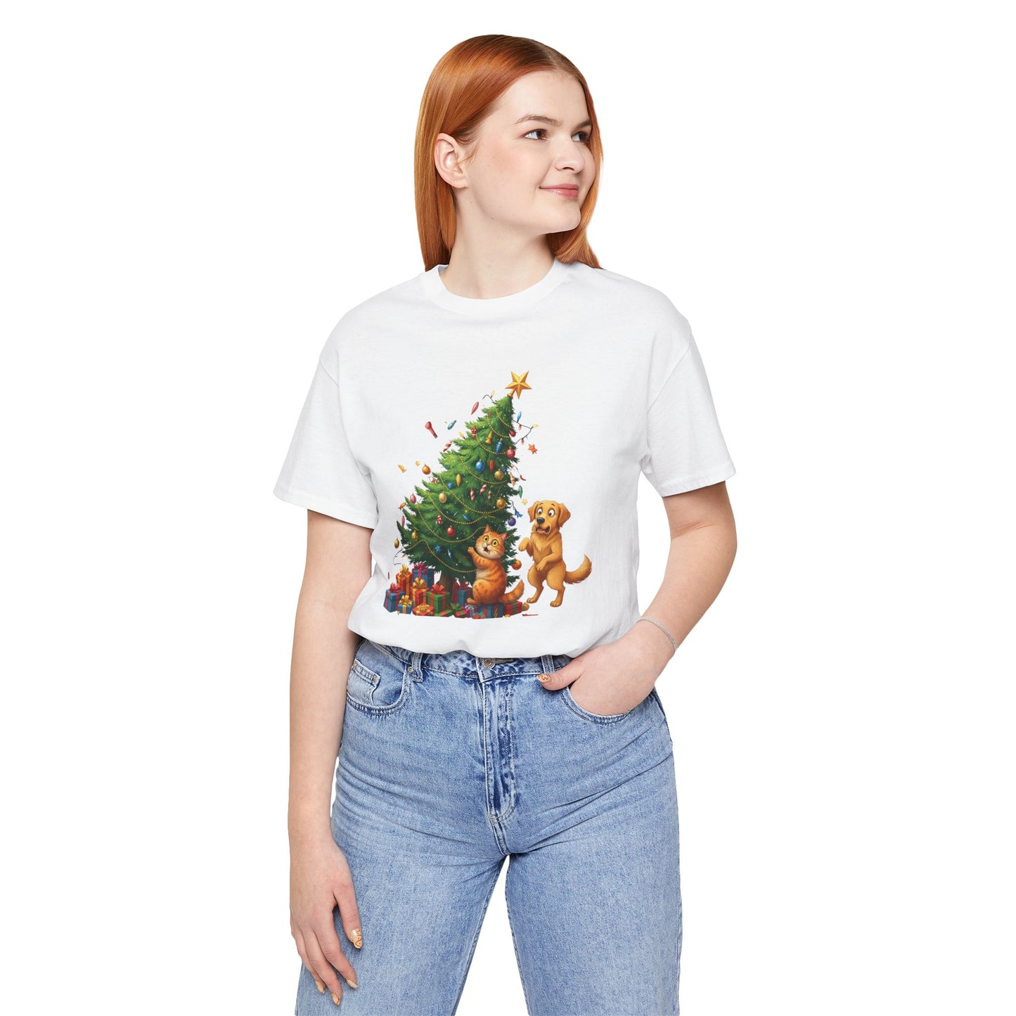 Christmas Cat Unisex T-Shirt