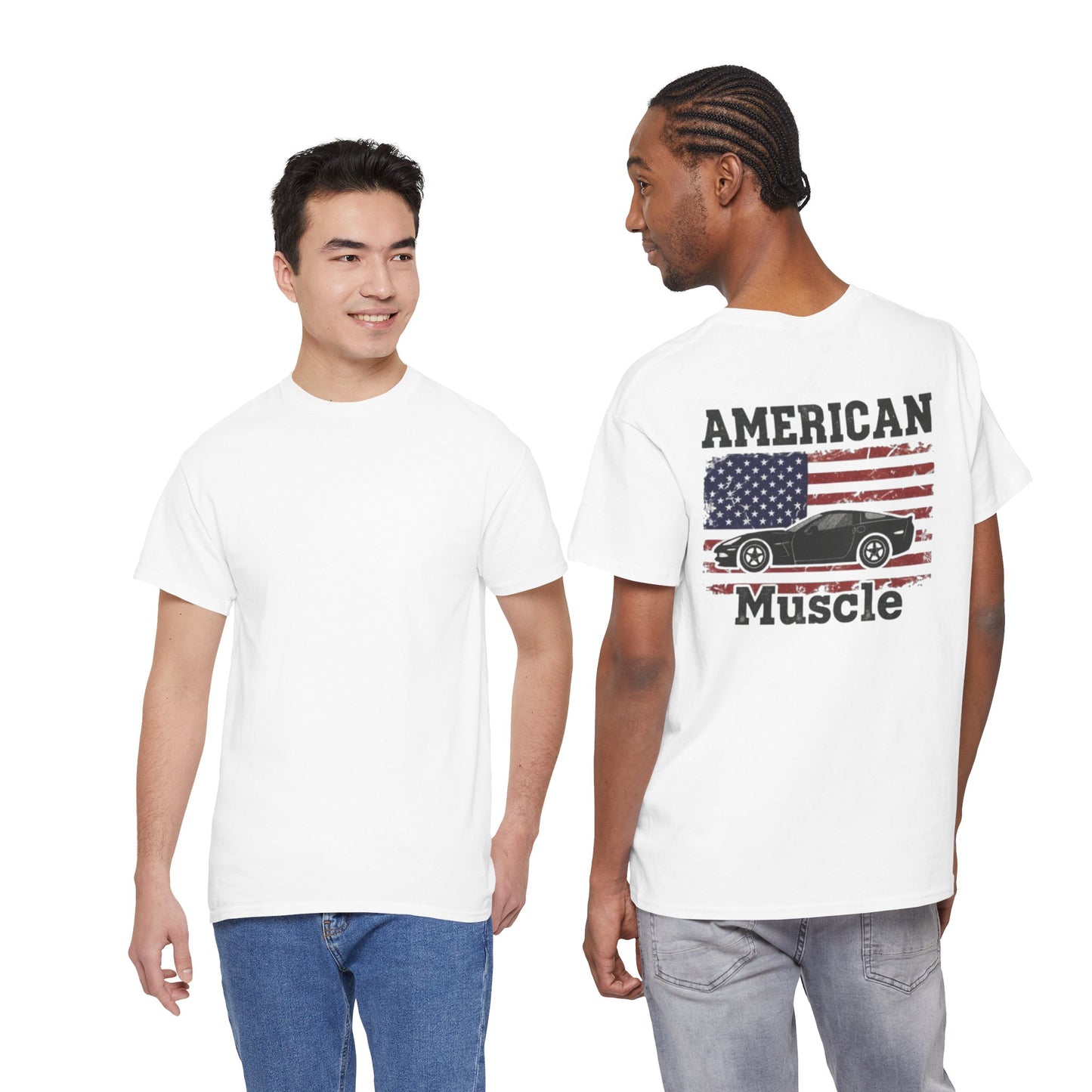 American Muscle Car Shirt | Patriotic Corvette Tee | Distressed Flag Racing Gift | C6 Vette Lover | Car Guy Apparel
