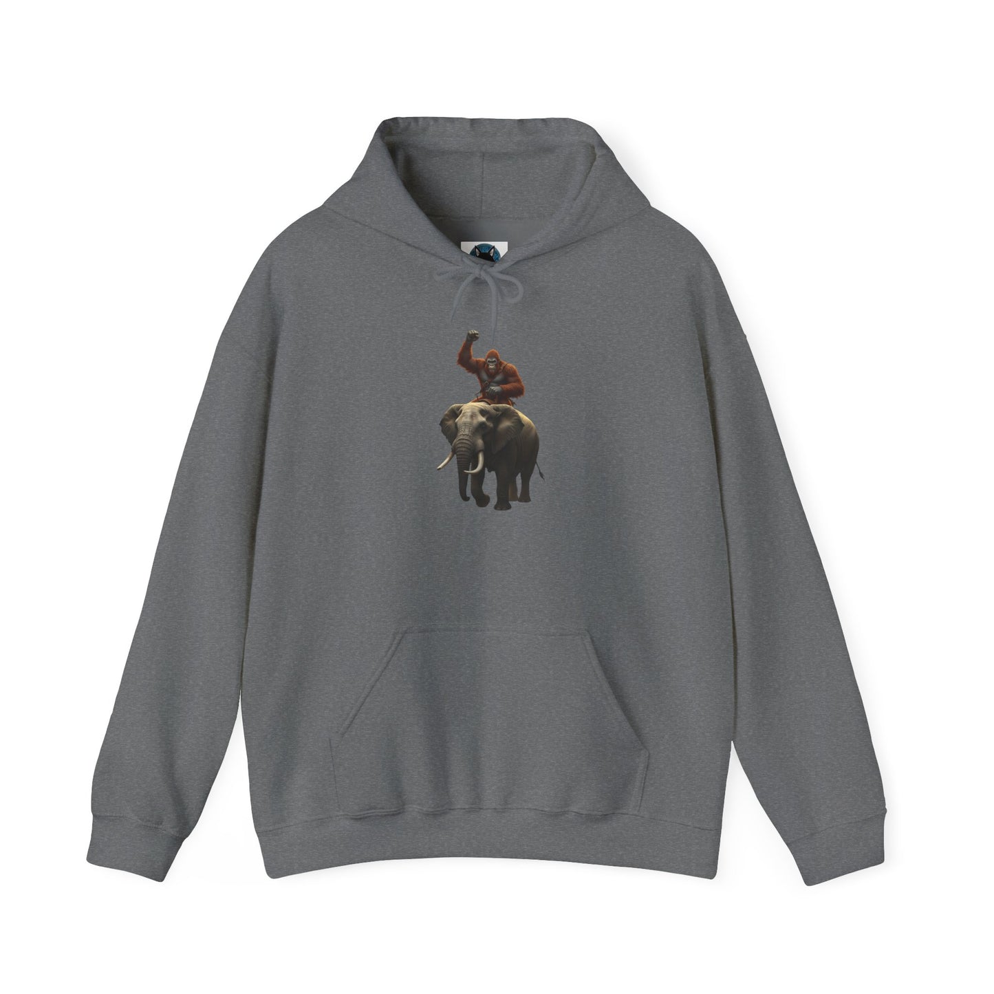 Bigfoot Riding an Elephant Hoodie - Unisex Sweatshirt