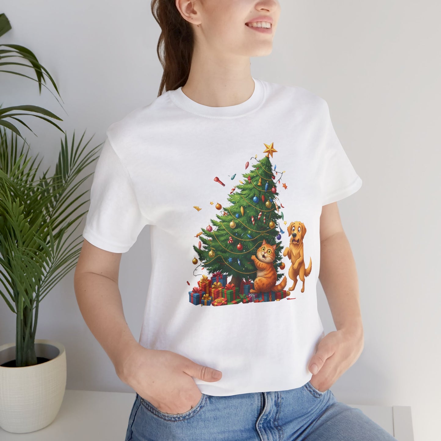 Christmas Cat Unisex T-Shirt
