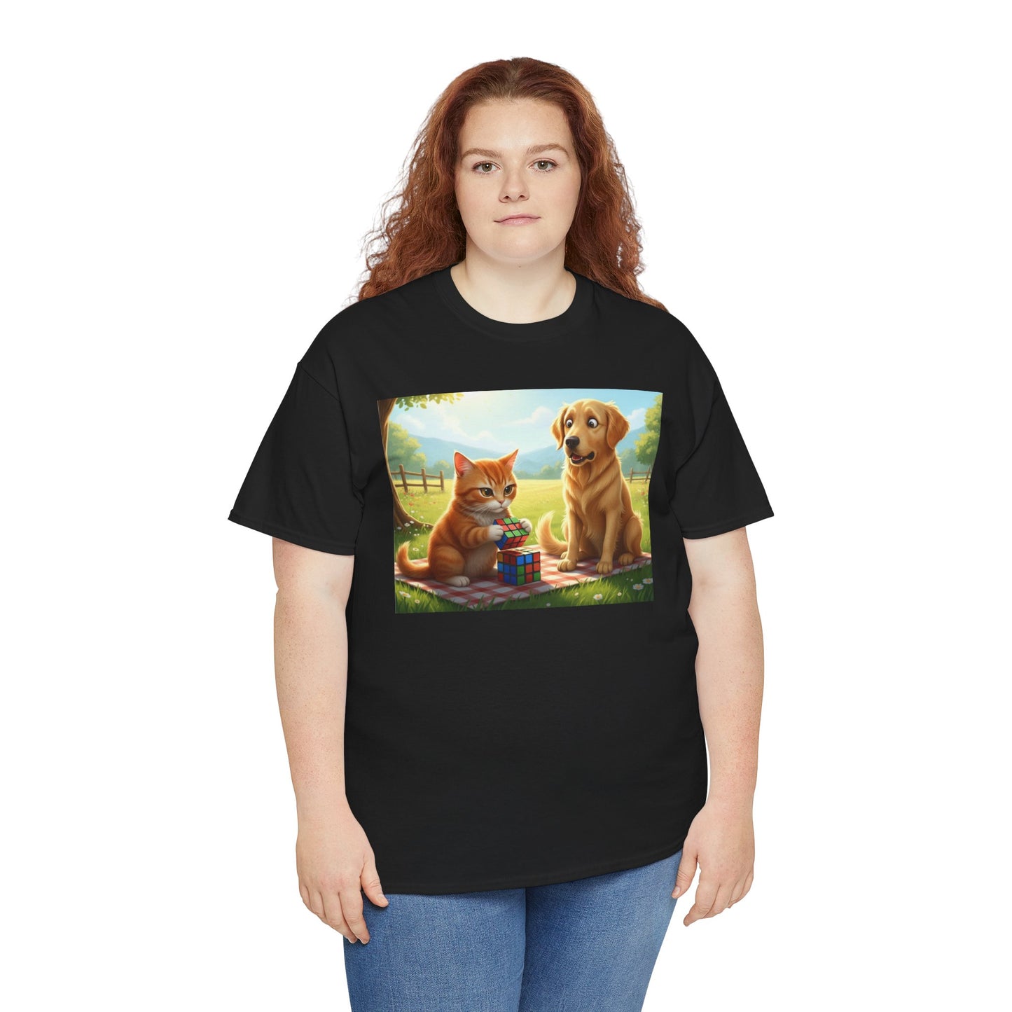 Cat and Dog Rubik's Cube T-Shirt
