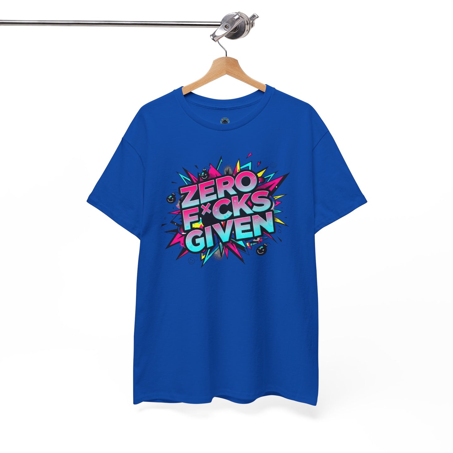 Zero F*cks Given Graphic  | Retro Pop Art Statement Shirt