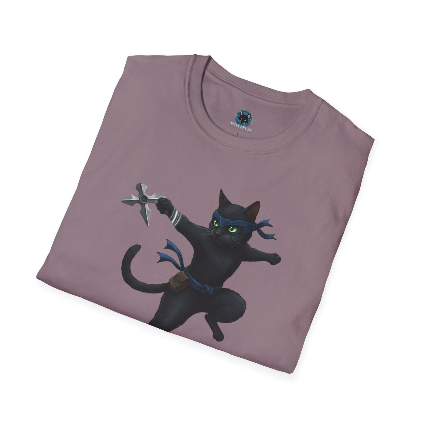 Cat Throwing Chinese Star T-shirt