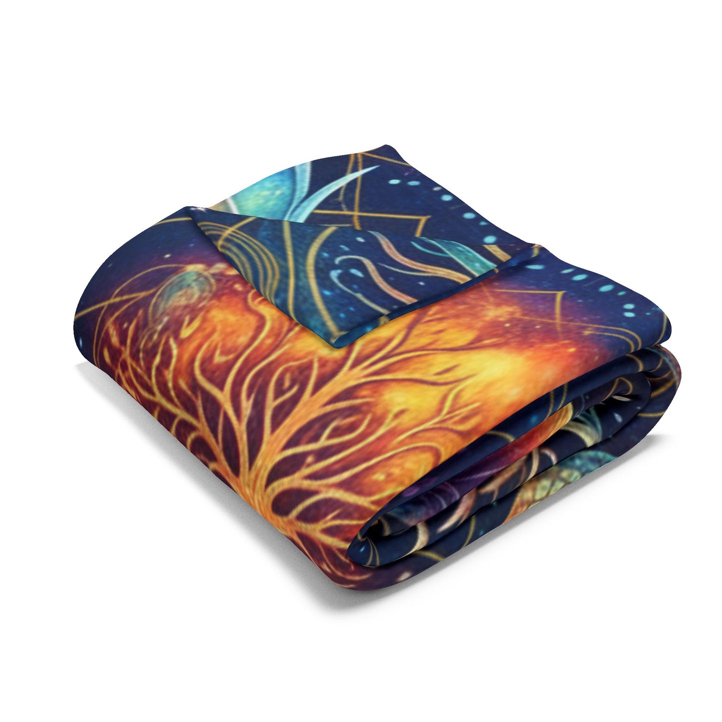 Fleece Blanket - Geo-Bloom Arctic Design