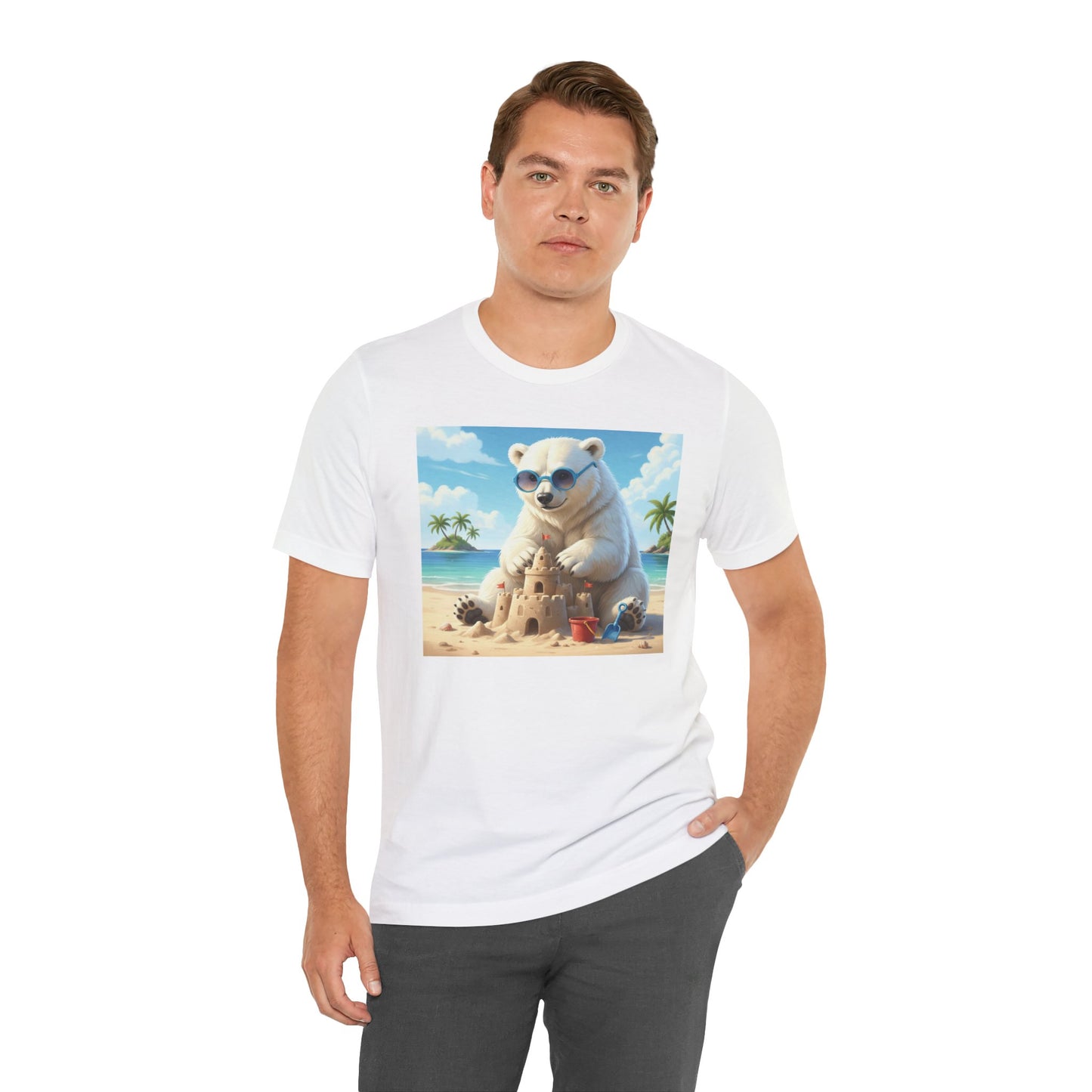 Polar Bear Building a Sand Castle T-shirt