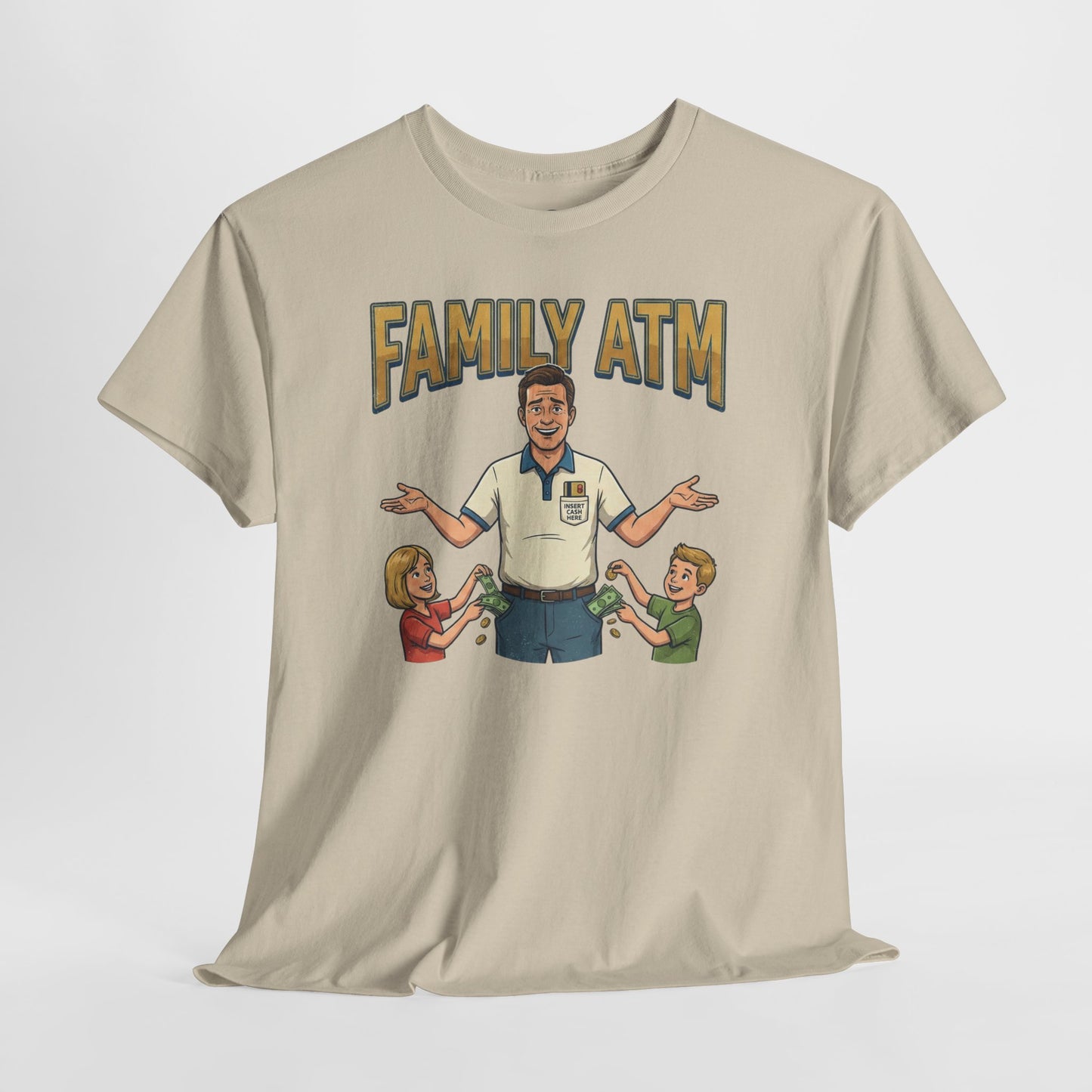 Family ATM Funny Dad Shirt, Father's Day Gift, Husband Birthday Idea, Dad Bank Tee, Humor Top For Men