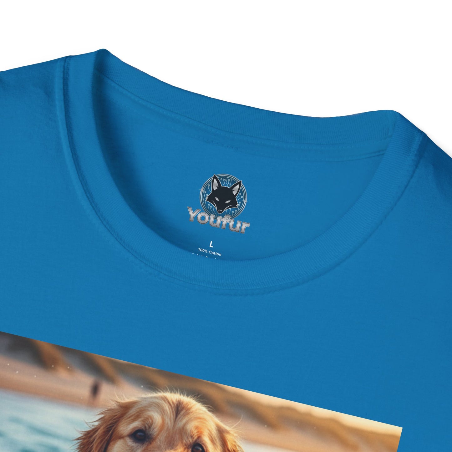 Dog Retrieving Tennis Ball Softstyle T-Shirt