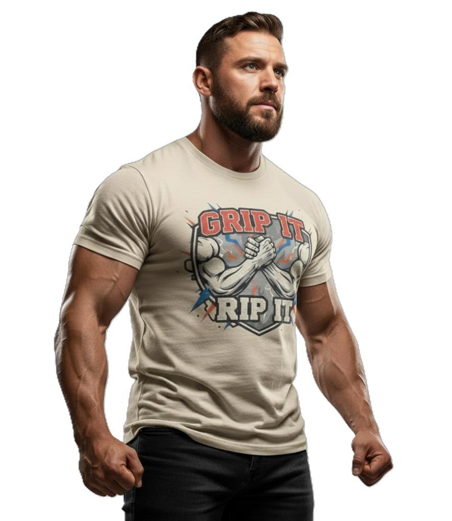 Arm Wrestling  - Grip It and Rip It Unisex Heavy Cotton T-Shirt