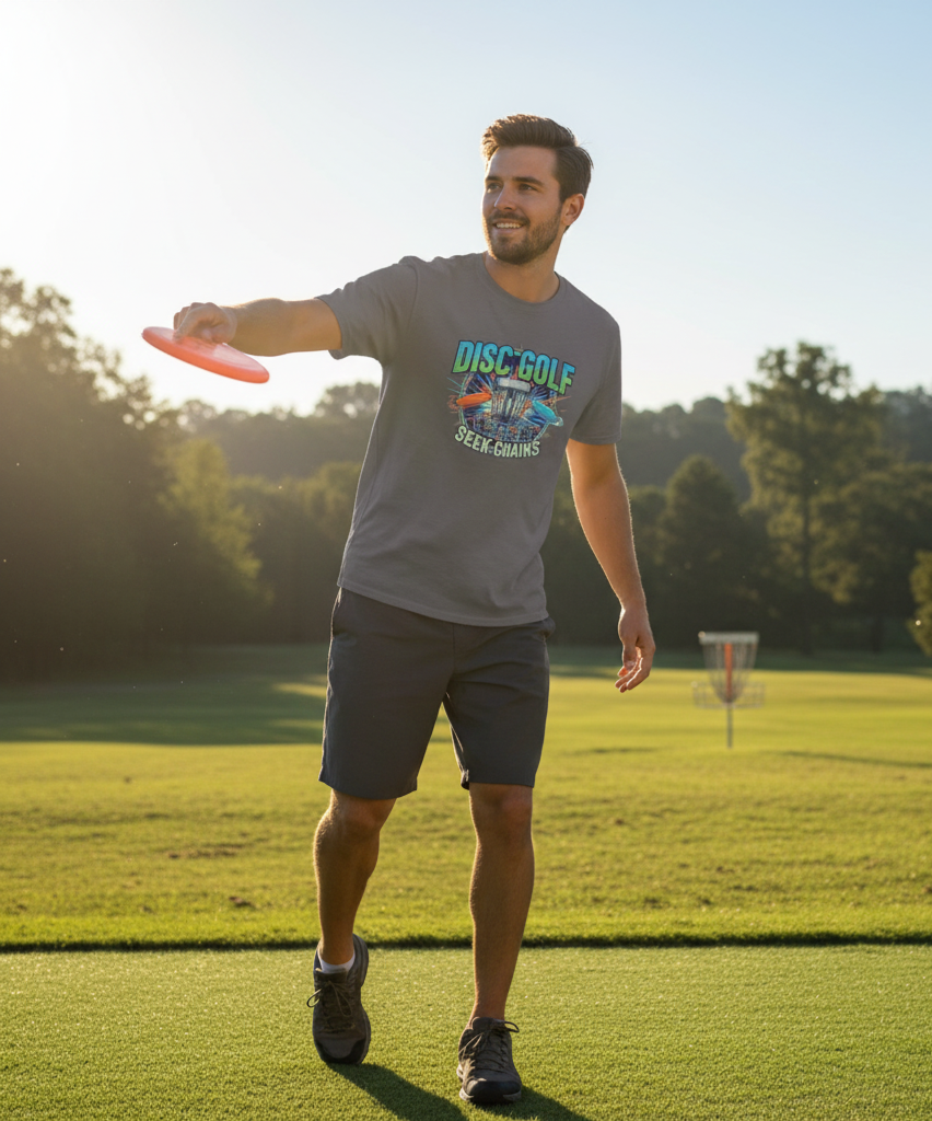Seek Chains Disc Golf T-Shirt