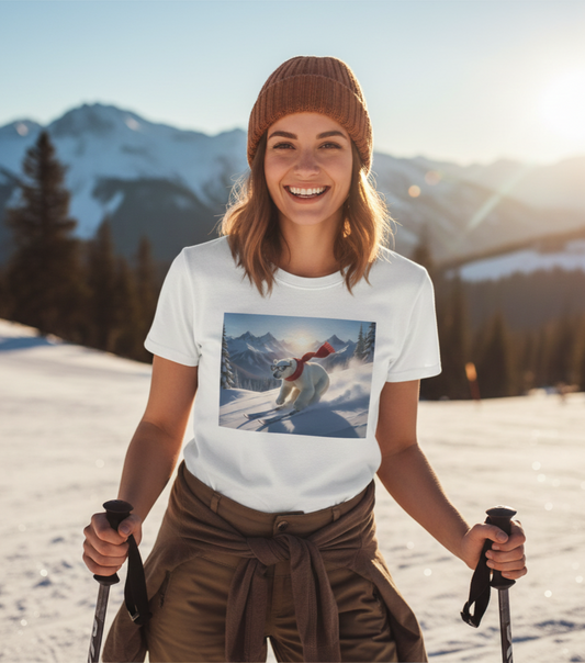 Skiing Polar Bear T-Shirt