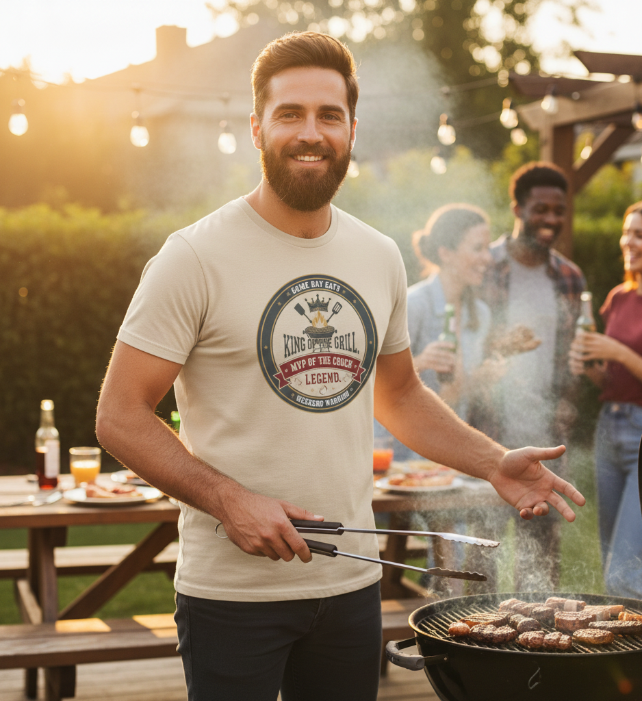 King of the Grill MVP of the Couch Shirt- Funny Dad- BBQ Gift- Weekend Warrior Legend Tee- Fathers Day