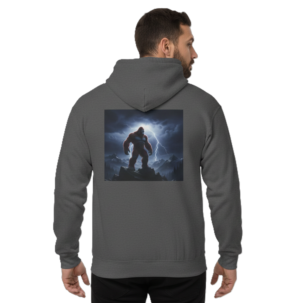 Hoodie - Bigfoot Standing Tall in the Storm